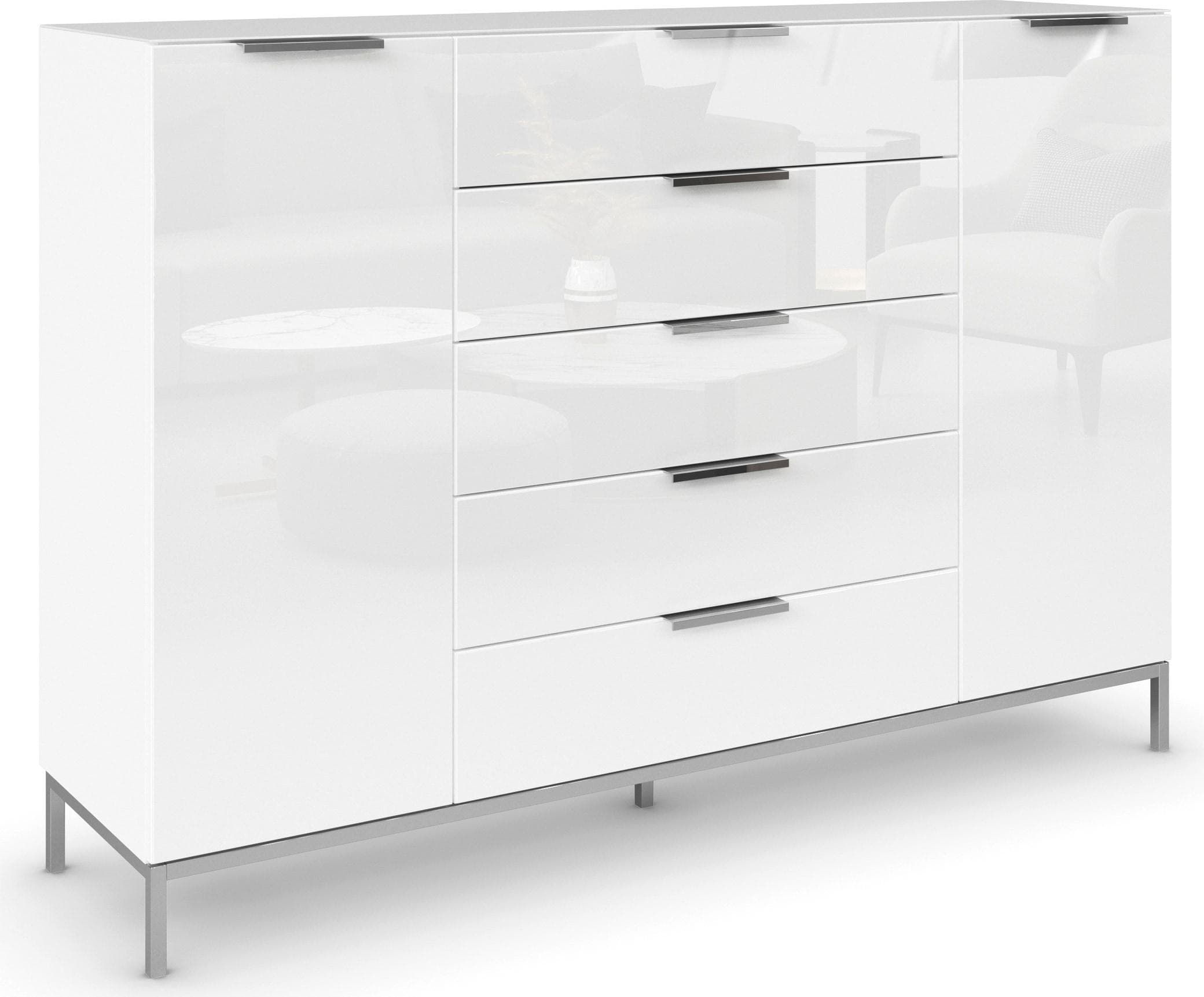 Rauch Flipp Kommode Sideboard - Glasfront & Soft-Close