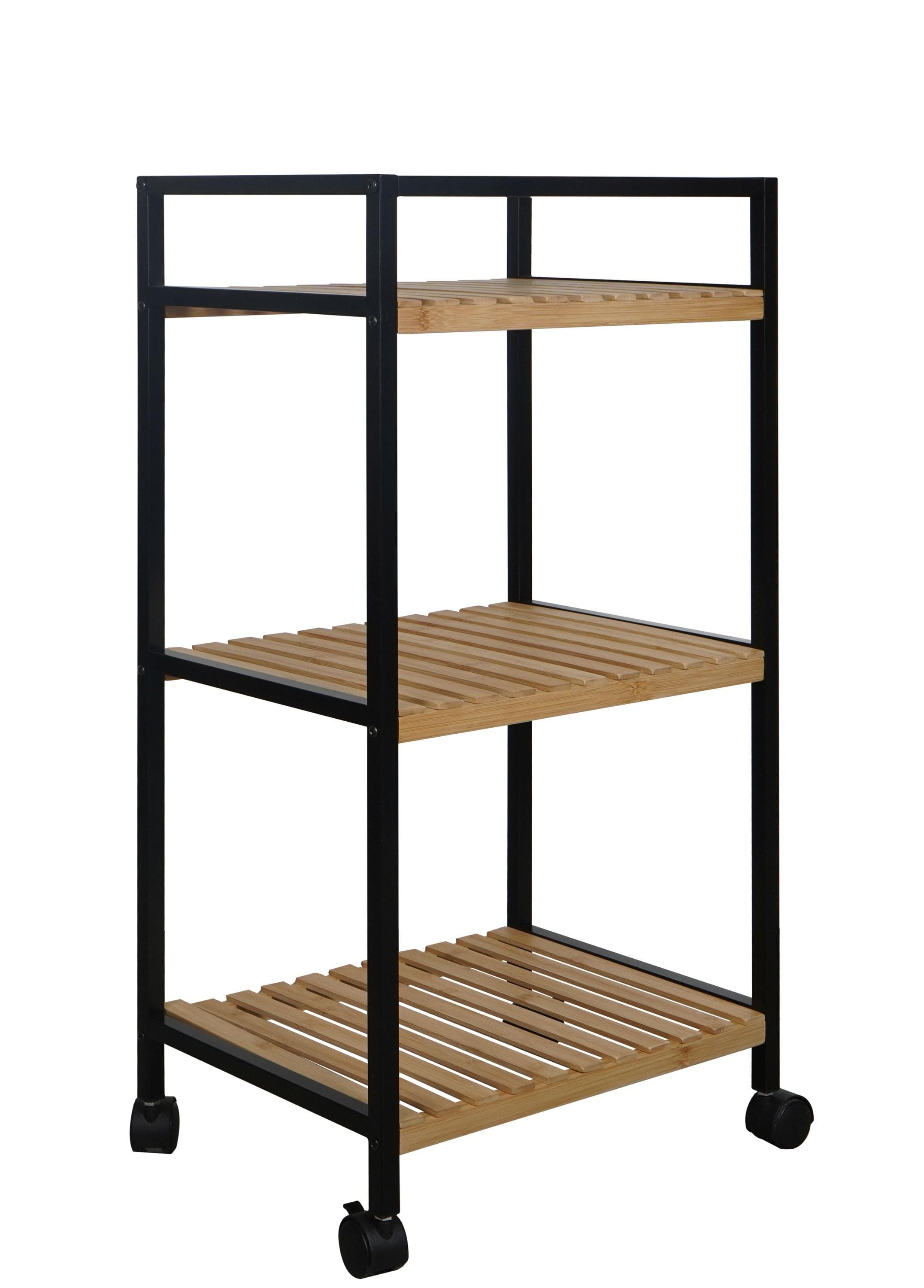 HARPER Servierwagen Küchenwagen AKOLA Barwagen Schwarz