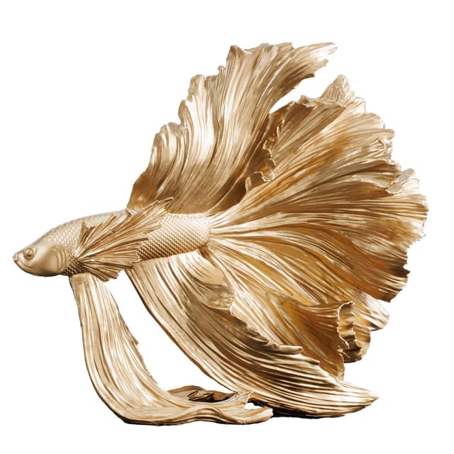riess-ambiente CROWNTAIL Tierfigur Gold Betta Skulptur