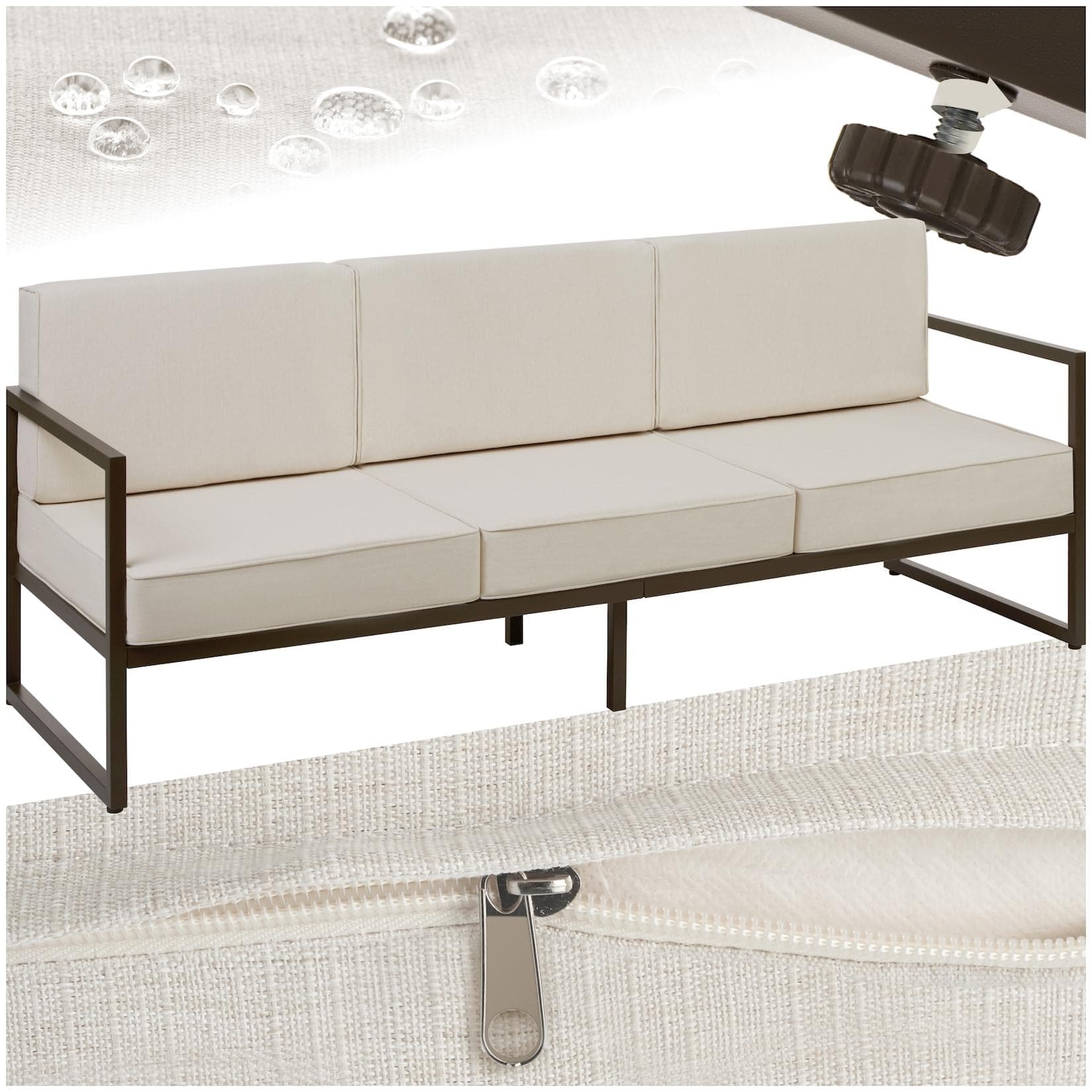 TECTAKE Comosa Garten-Loungesofa: Stilvoller Outdoor-Komfort