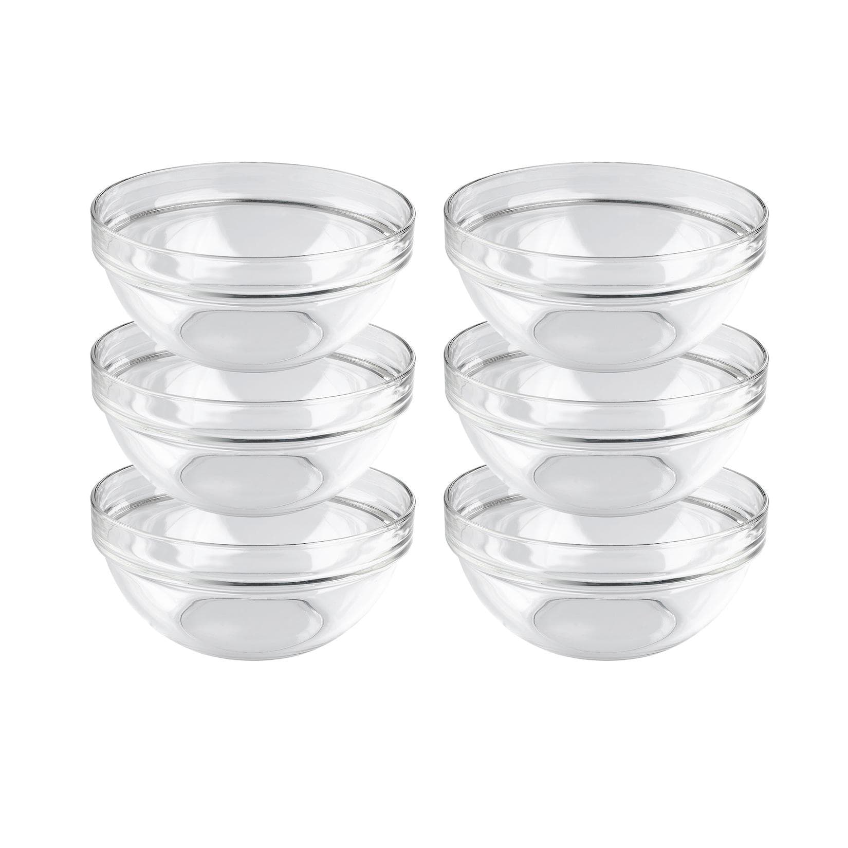 Luminarc Schüssel 17 cm 6-er Set Transparent Stapelbar