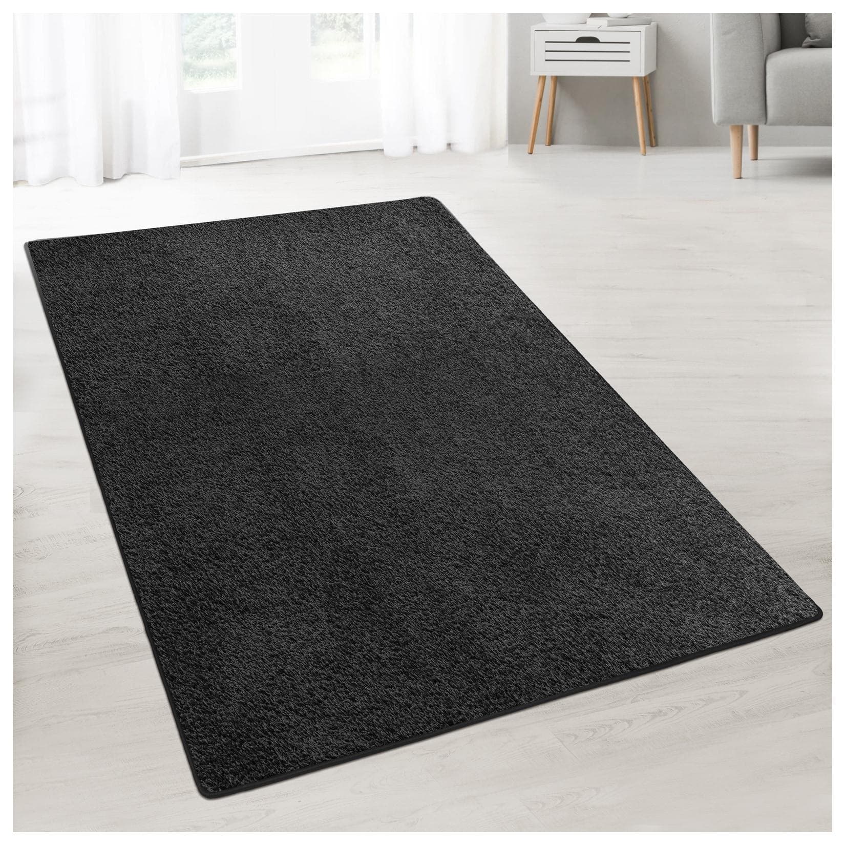 Karat homeliving Shaggy-Teppich Barcelona Schwarz