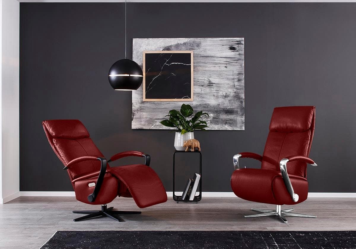 W.SCHILLIG Relaxsessel rumbaa Ruby Rot Longlife Leder
