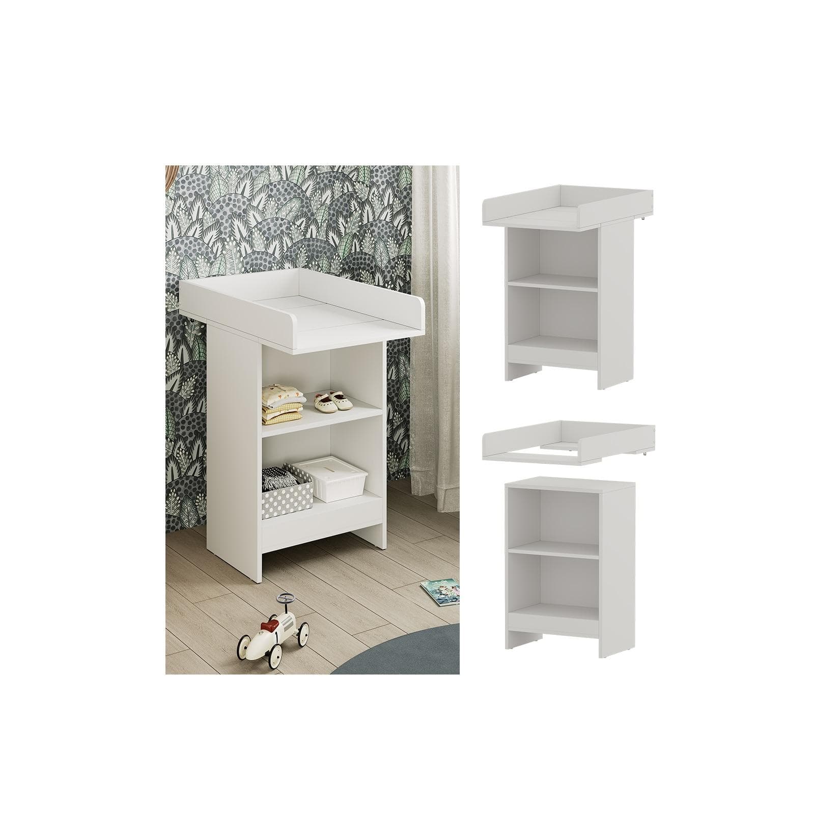 Vicco Wickelkommode Mona Weiß mit Wickelauflage