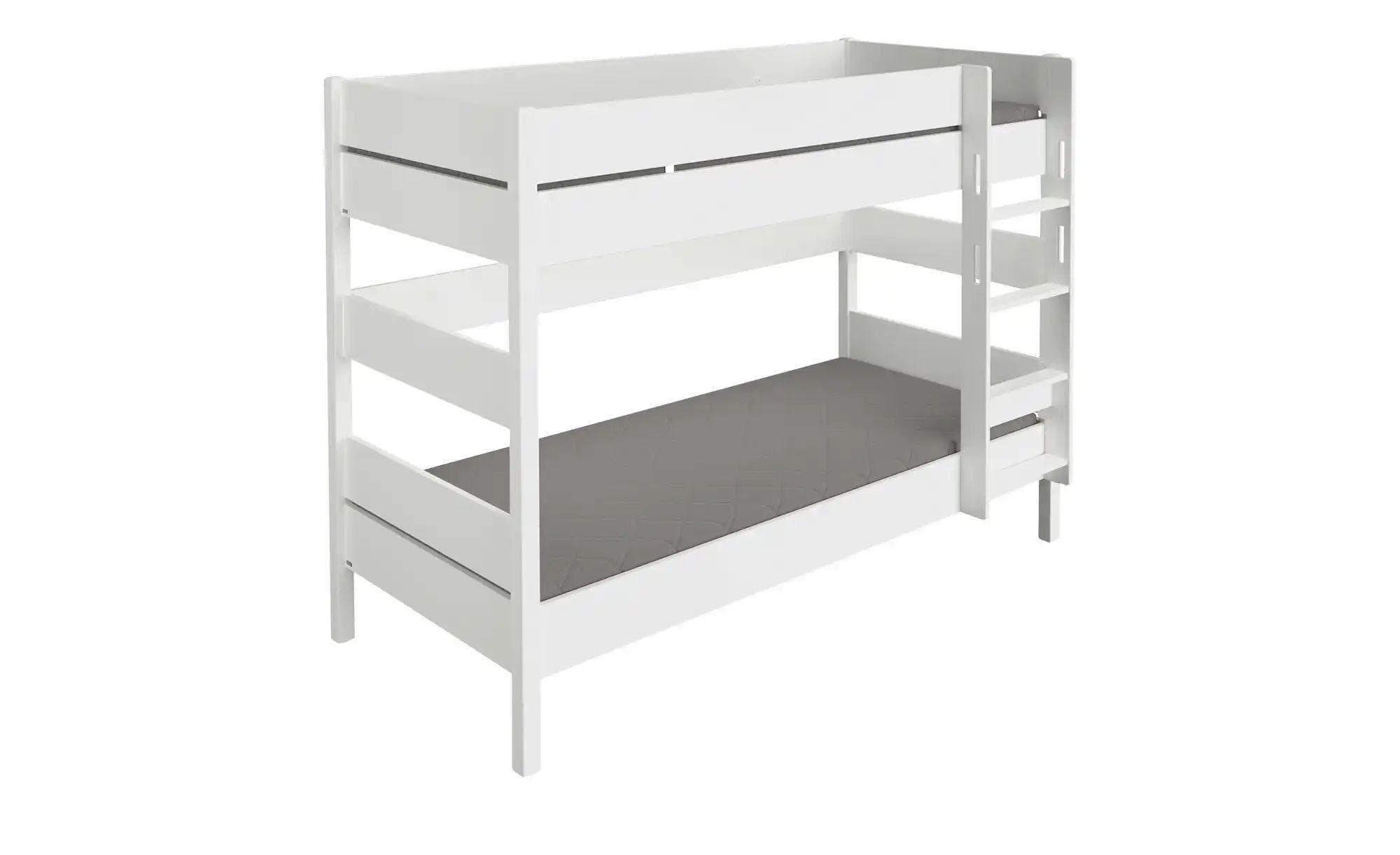 PAIDI Etagenbett Tiago Kreideweiß Massivholz