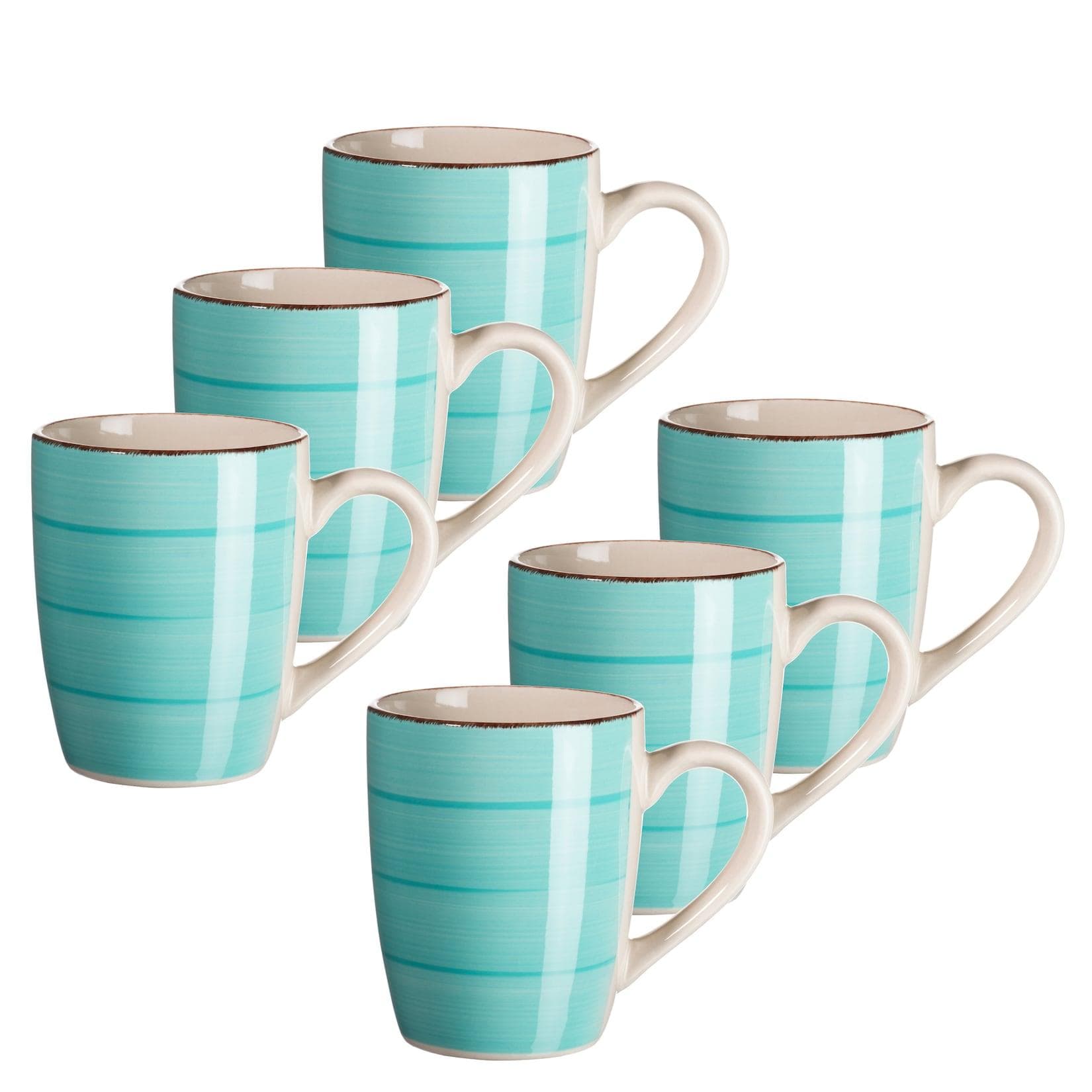 Mäser Kaffeebecher-Set LUMACA Steingut Weiß Modern