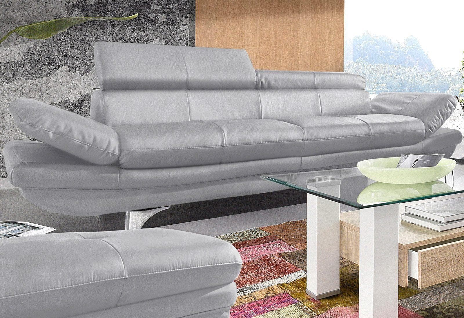 Polstergarnitur mit Rückenverstellung (3-Sitzer & Hocker)