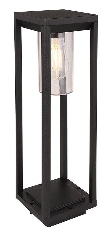 GLOBO LIGHTING Candela Sockelleuchte Aluminium Schwarz E27 IP44 Außenleuchte