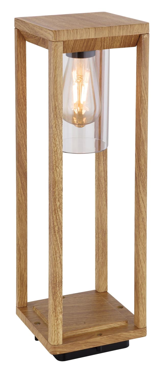 GLOBO LIGHTING Gartenleuchte LED Außenleuchte Holzoptik Aluminium
