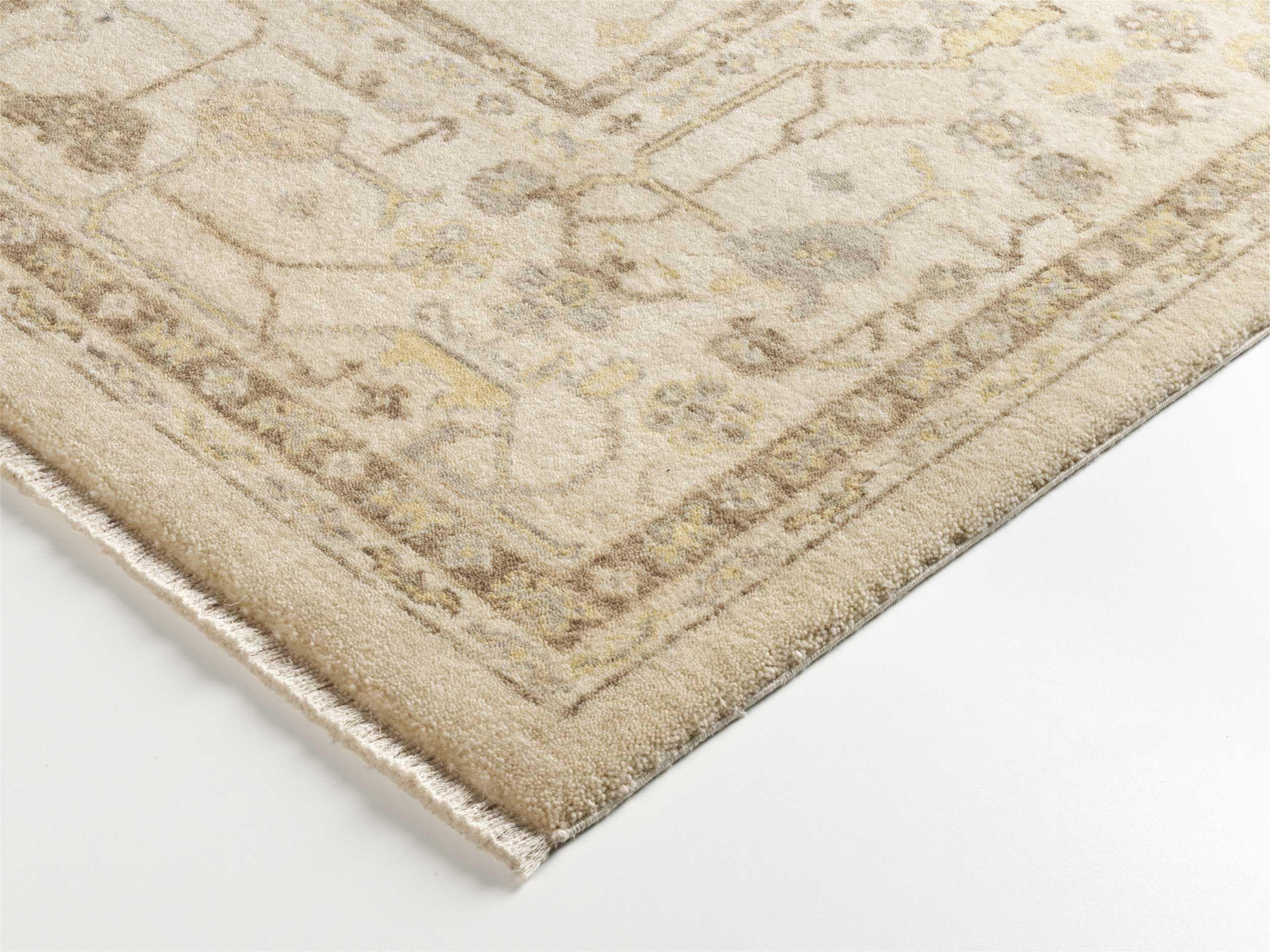 Webteppich ZIEGLER Mossul 100% Wolle Creme Beige