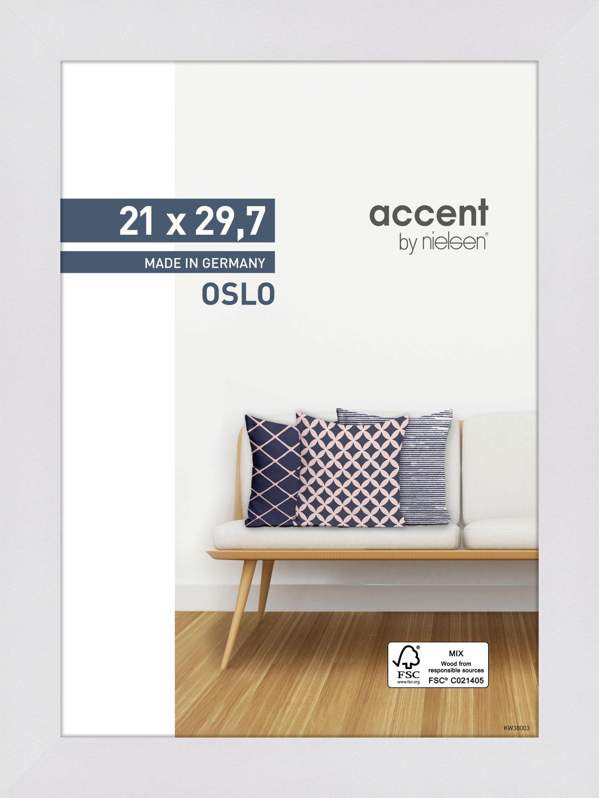 Nielsen Oslo Bilderrahmen Weiß – Moderner Holzrahmen mit Drehfedern