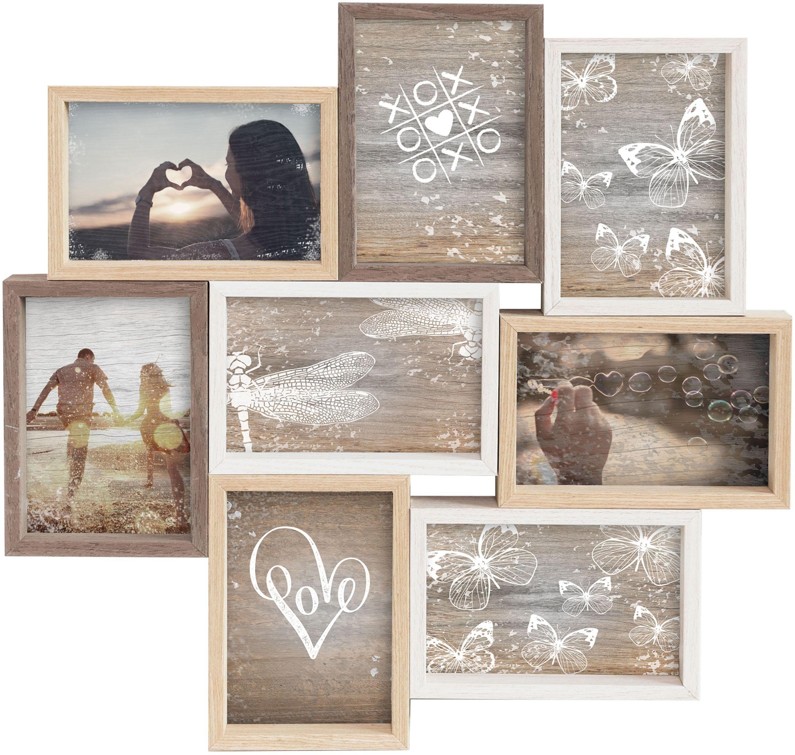 Accent by Nielsen Mixed Colours Collage Rahmen für 5/8/10 Fotos - Holzoptik