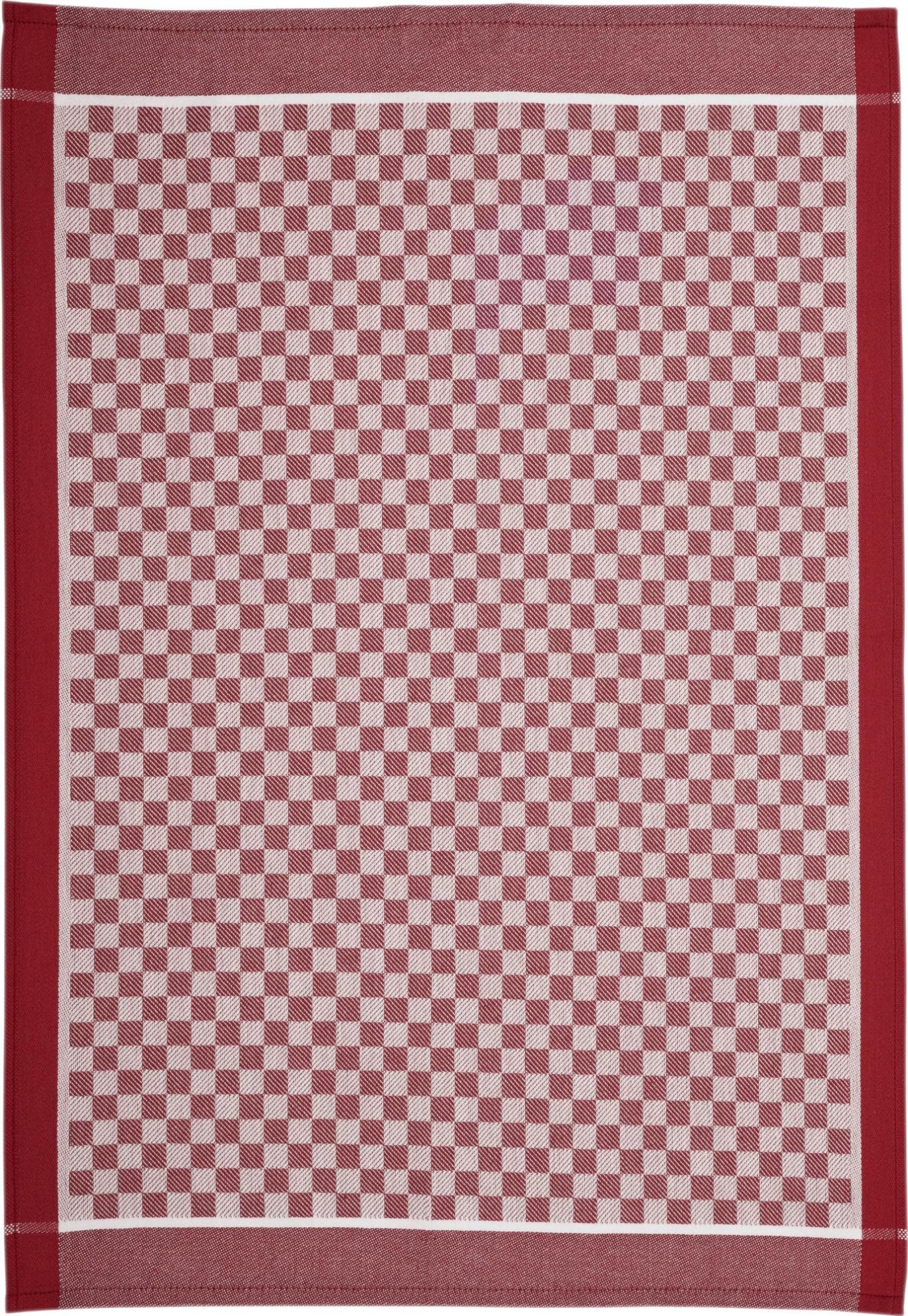 Geschirrtuch SUPERIOR KARO Baumwolle Rot