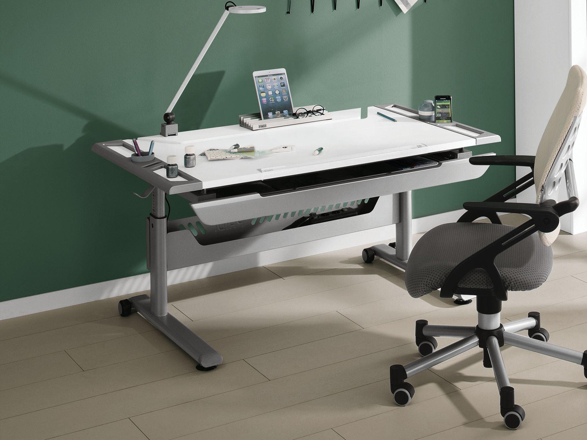 PAIDI Schülerschreibtisch Tablo Beige höhenverstellbar