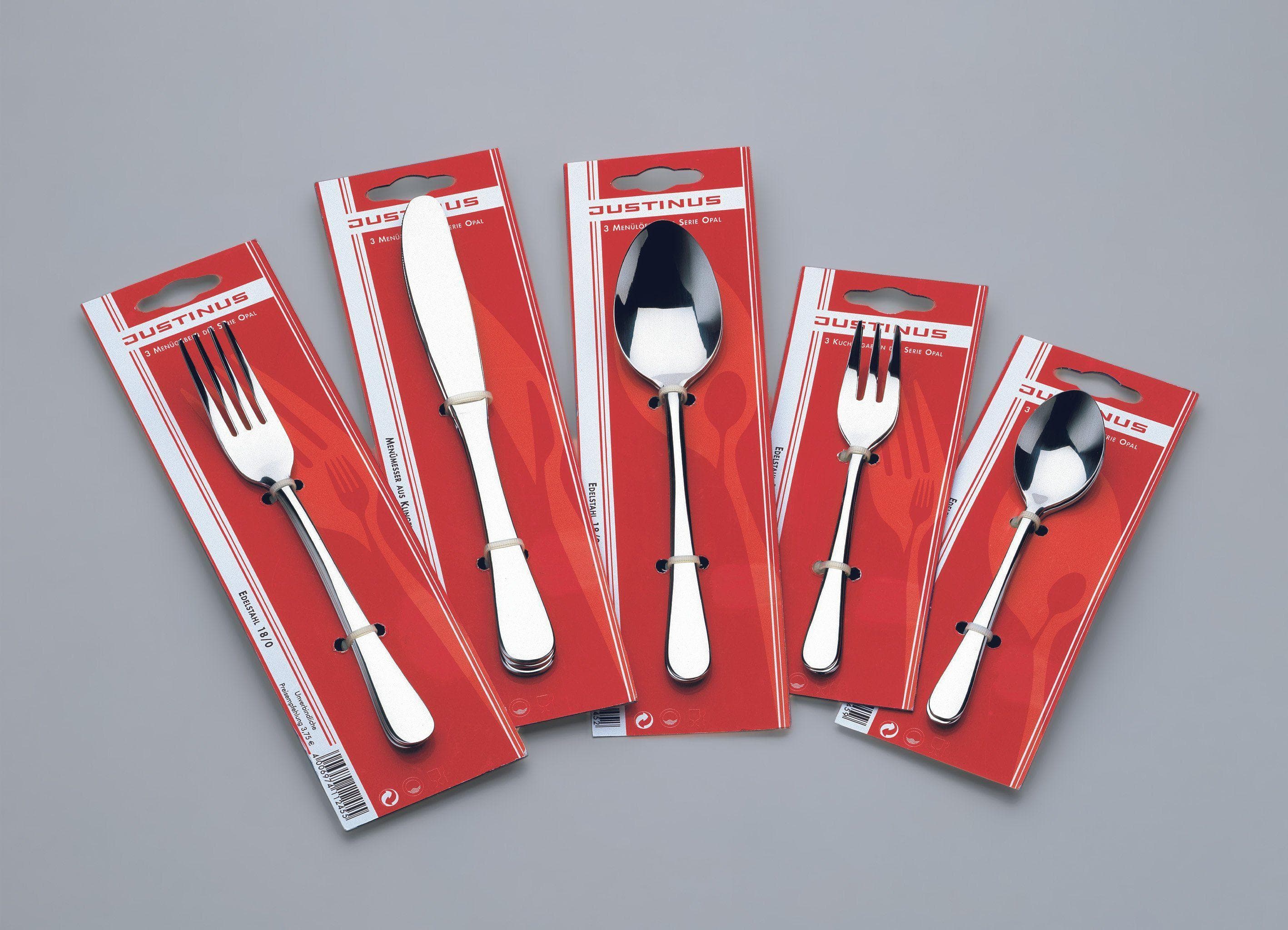 Menülöffel JUSTINUS OPAL 3-tlg. Silber