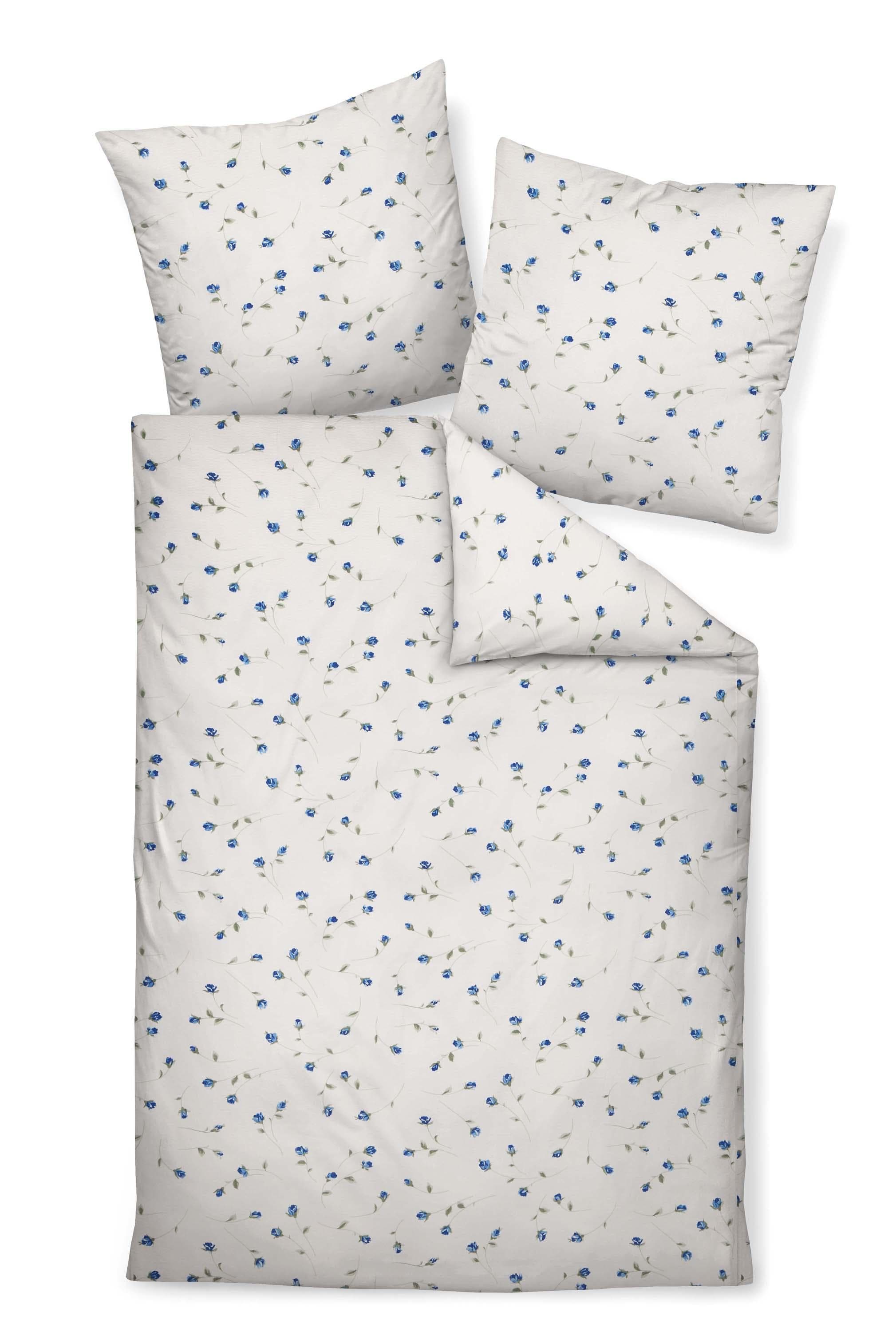 Janine Mako-Soft-Seersucker Bettwäsche Tango Blau - Hochwertige Baumwolle