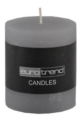 Kerze RUSTI Zylinderförmig Schieferfarbe