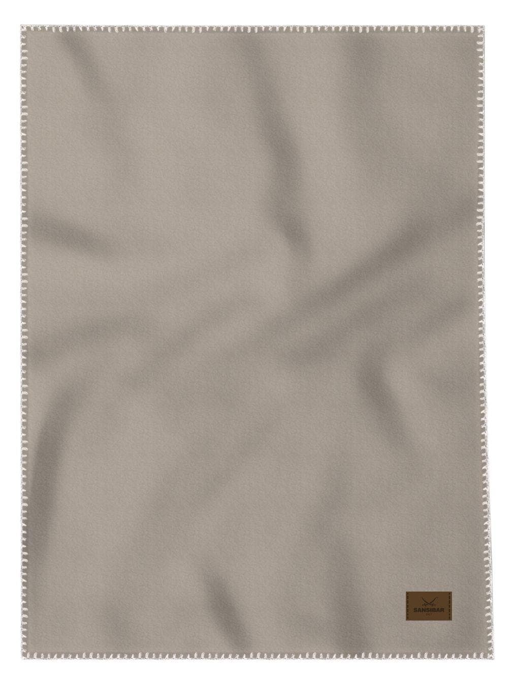 Sansibar Sylt Wohndecke Taupe Kuscheldecke aus Polar Fleece