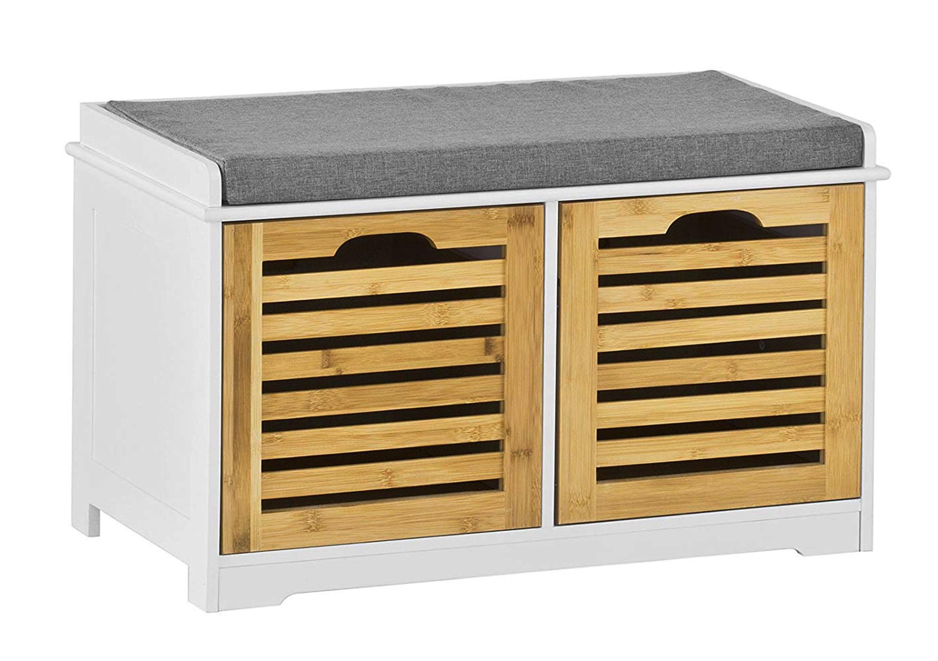 Casa Nova Garderobenbank mit 2-Boxen Bambus