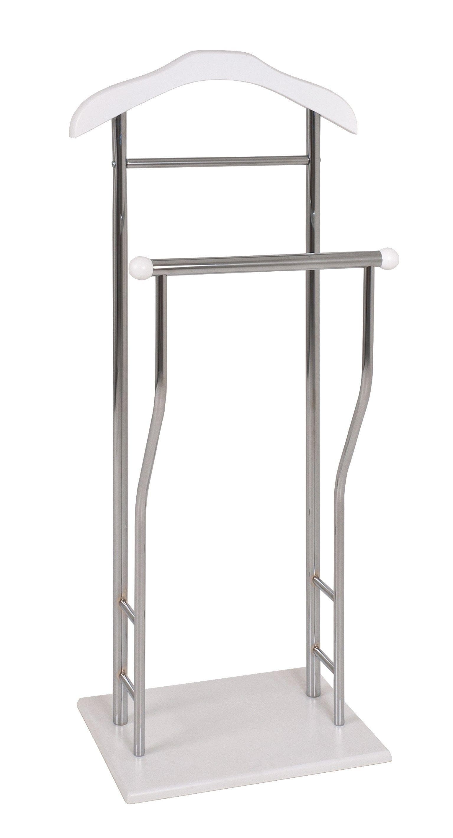 Modernes Herrendiener-Design in Chrom-Weiß