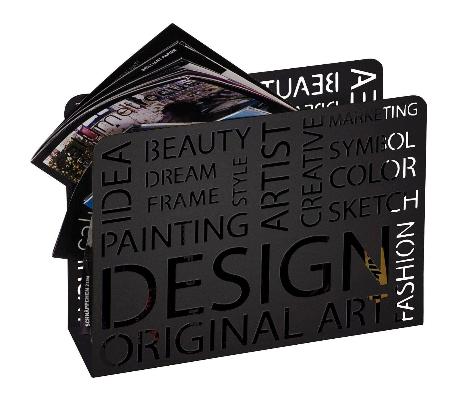 HAKU Zeitungsständer Schwarz - Modernes Design für Zeitschriften