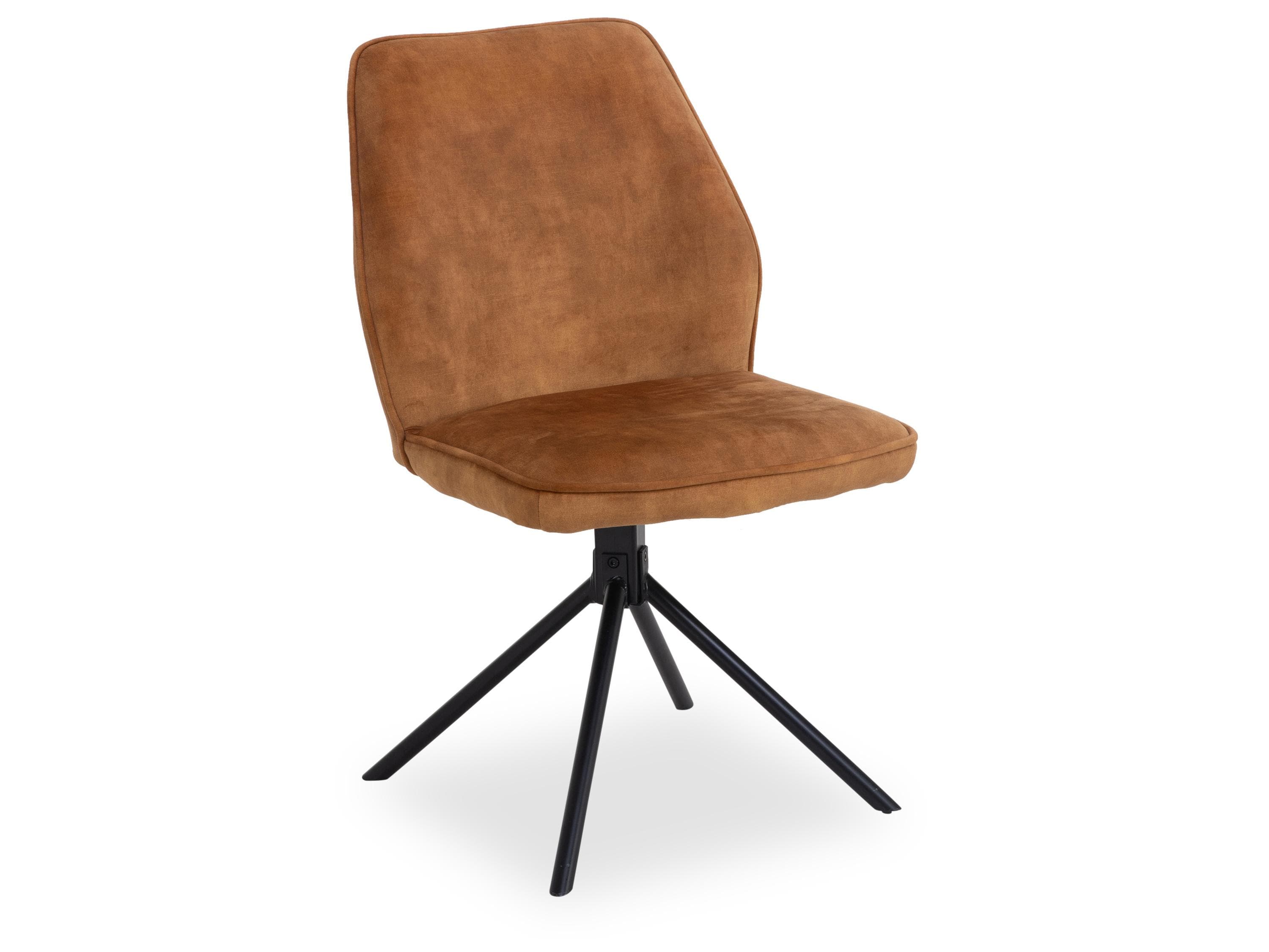 Vintage Velours-Esszimmerstühle (2er-Set) in Curry