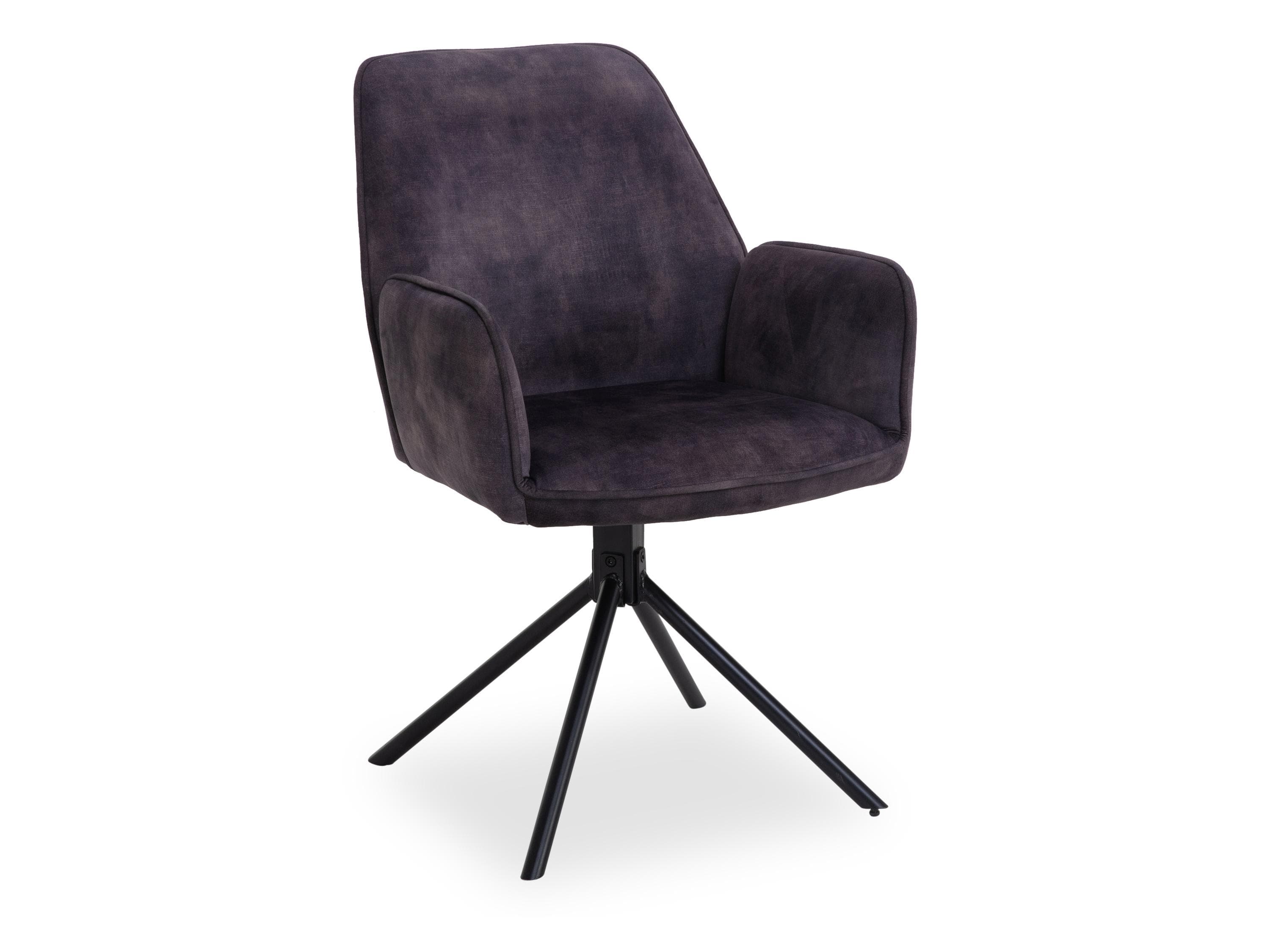 Armlehnstühle aus Samt - Anthrazit - 2er Set