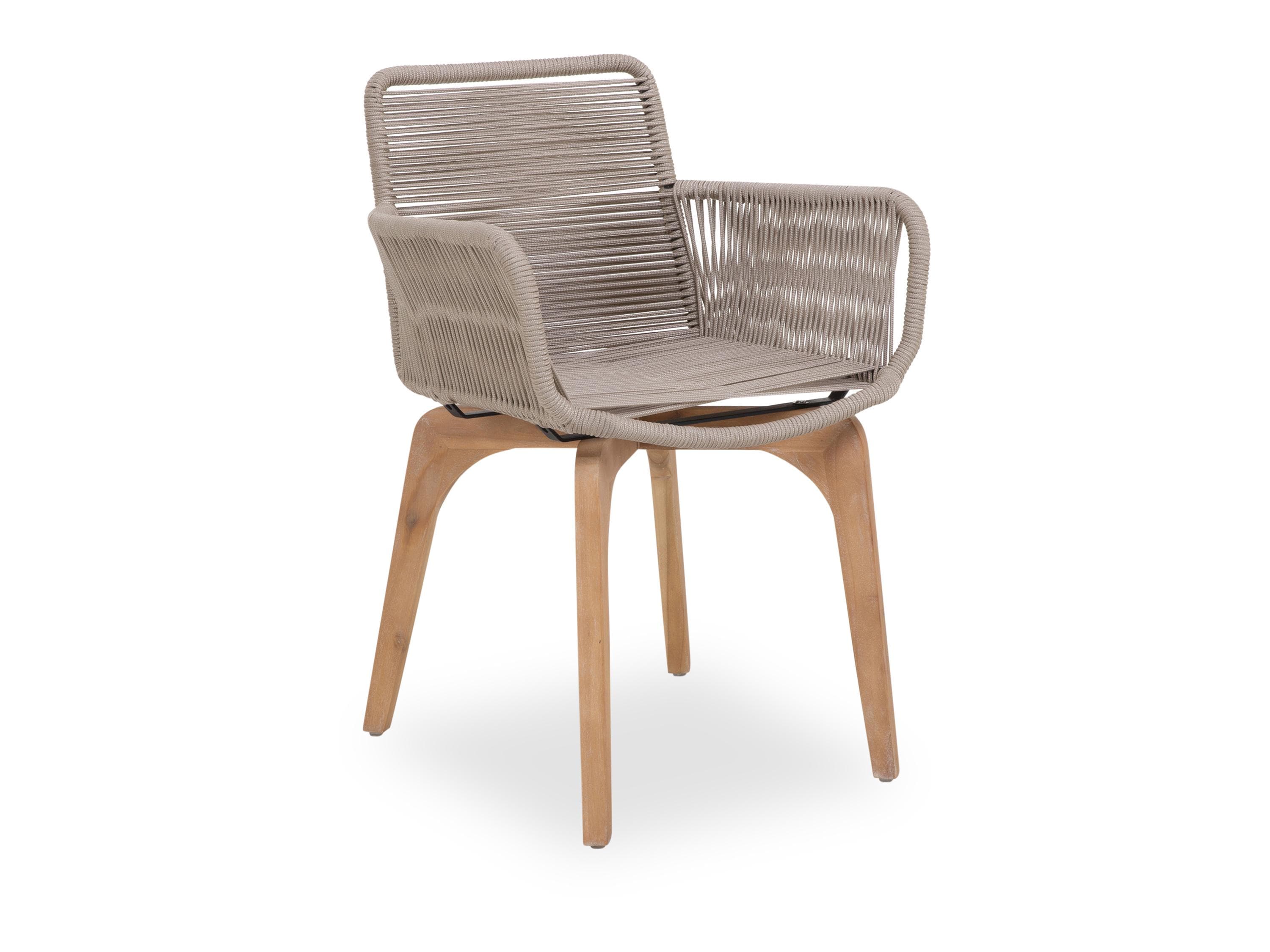 Beiger Stapelstuhl aus Nordmaar für Garten und Terrasse