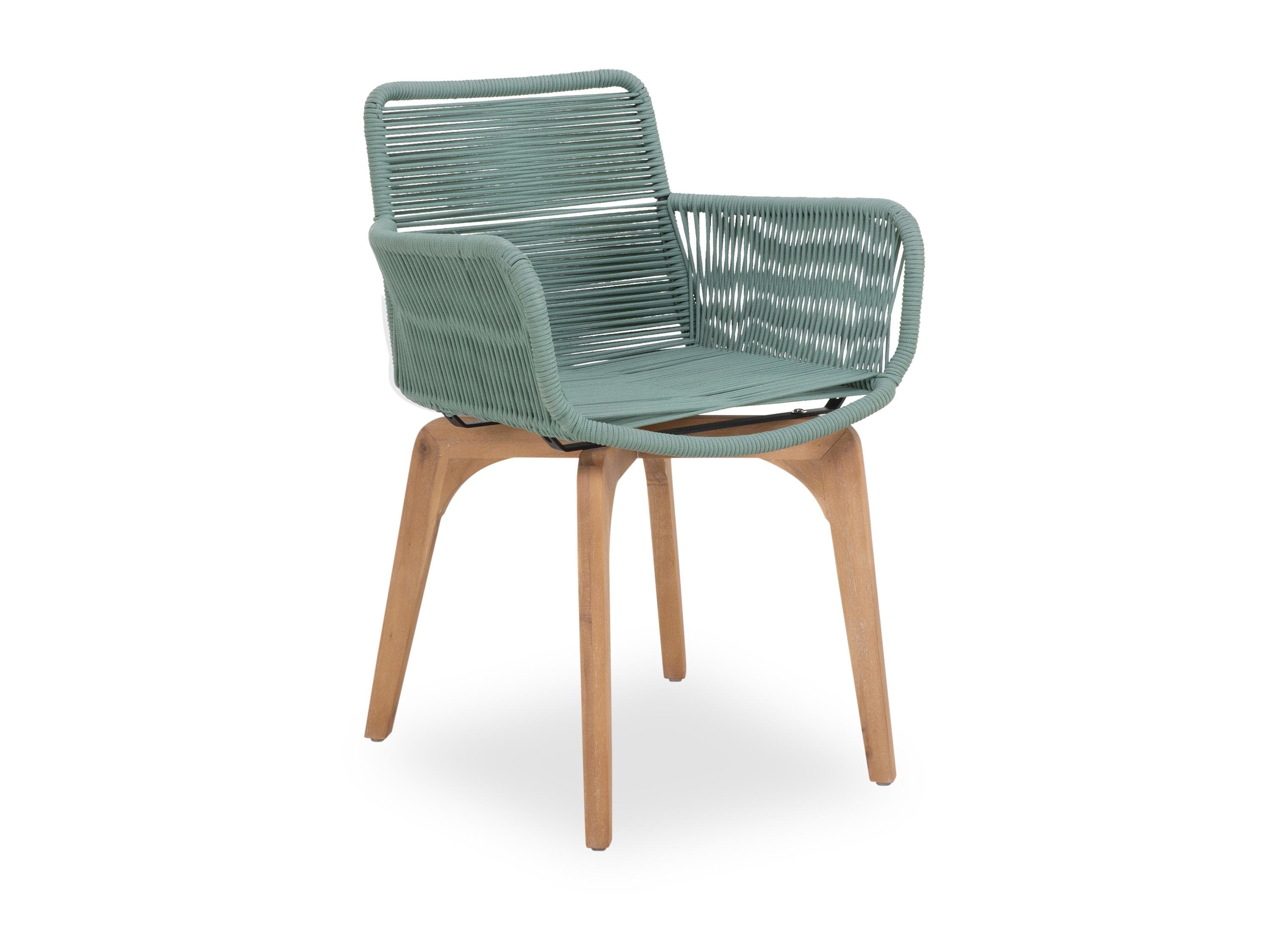 Grüner Gartenstuhl aus nordischem Holz - Stackbar