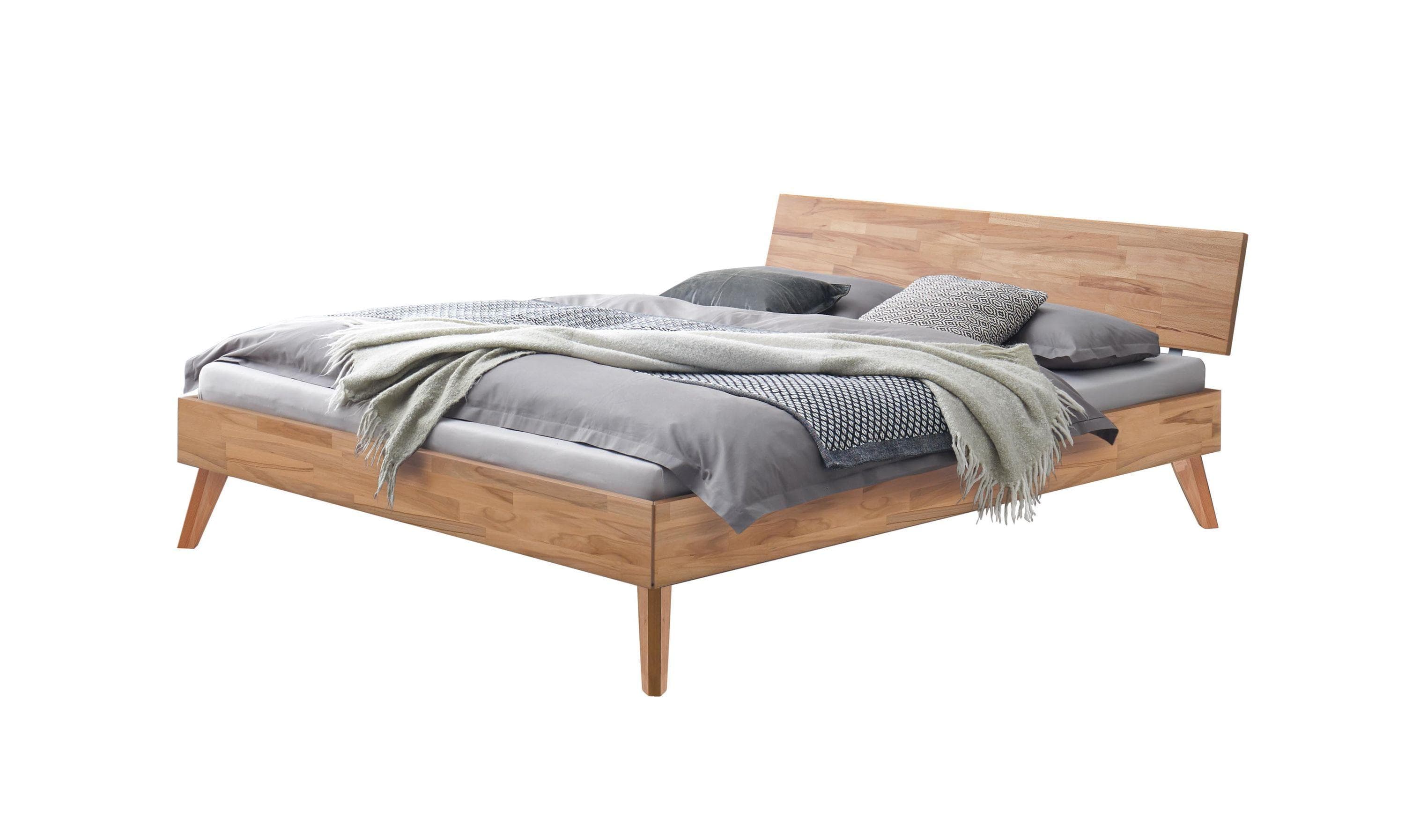 Massivholzbett Trento - Eleganter Stil mit erhöhtem Fußteil