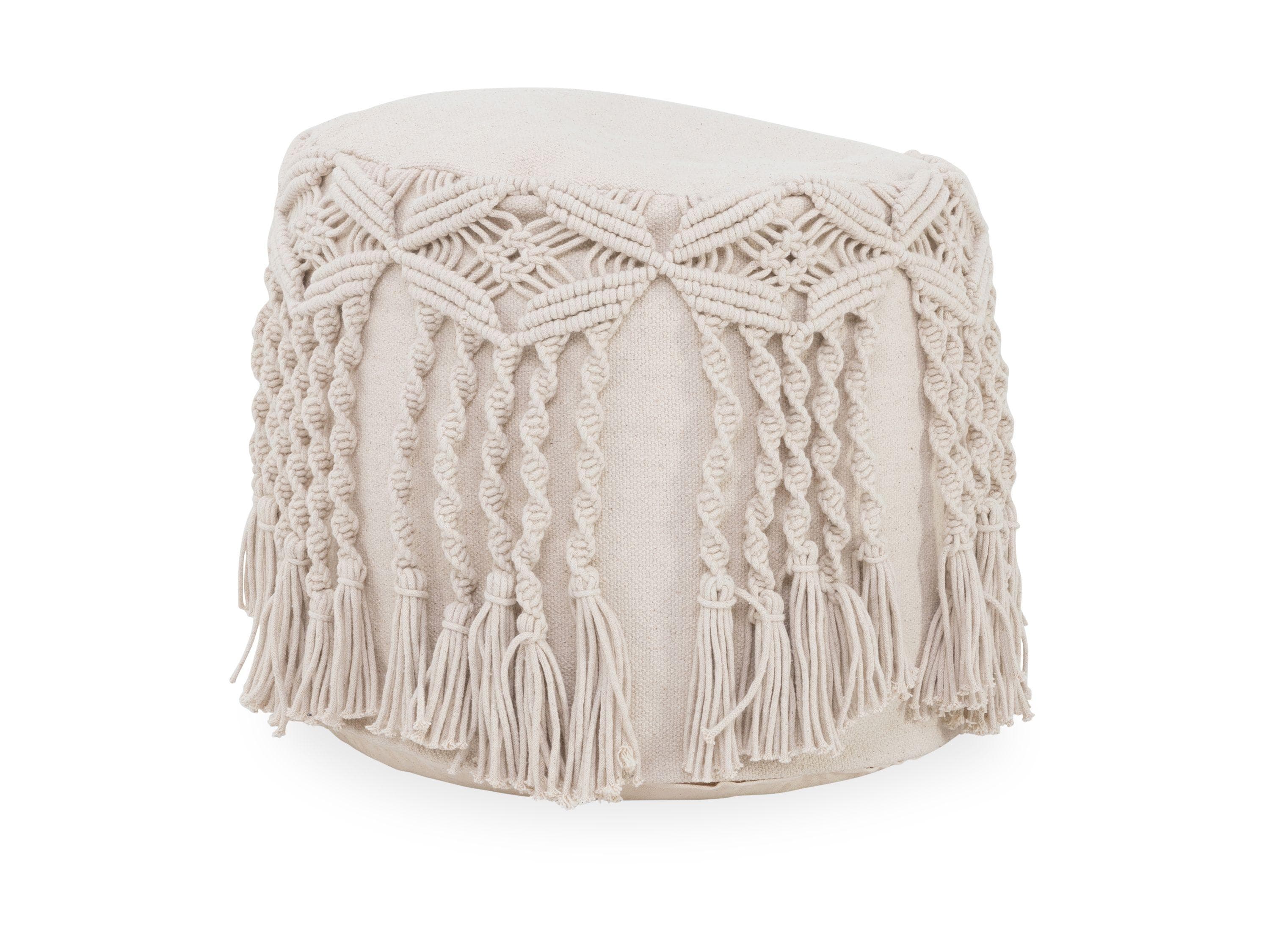 Beiger Sitzhocker - Gemütlicher Sitzsack für Entspannung