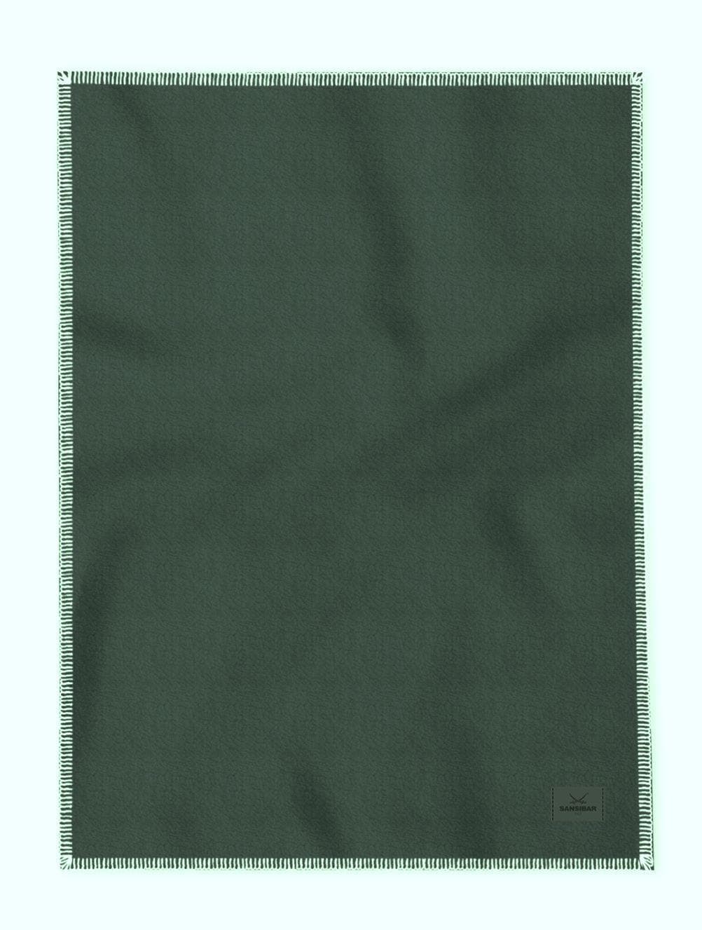 Sansibar Sylt Wohndecke Waldgrün - Kuscheldecke aus Polar Fleece