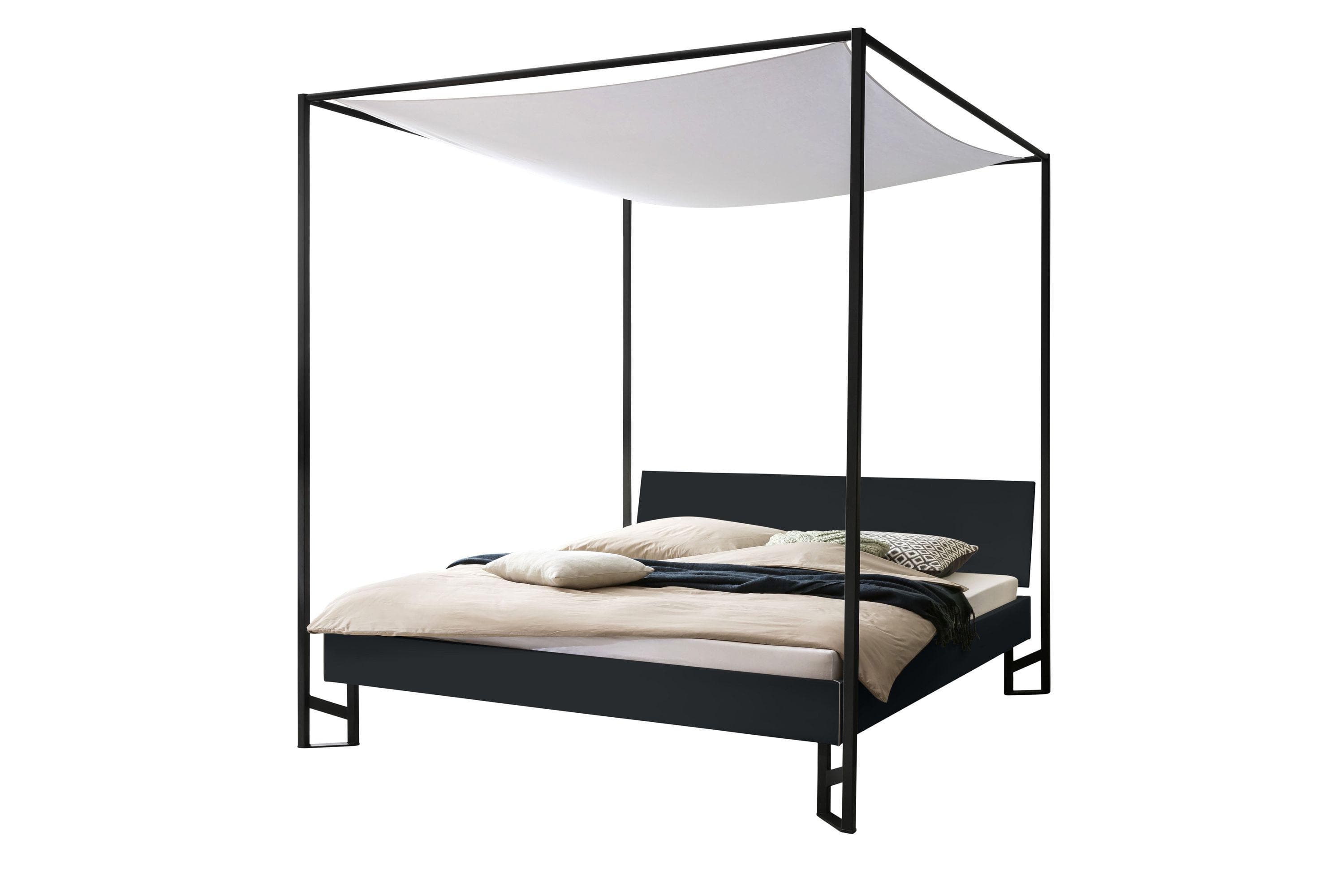 Holzbett HASENA VELUNA Anthrazit Modernes Himmelbett