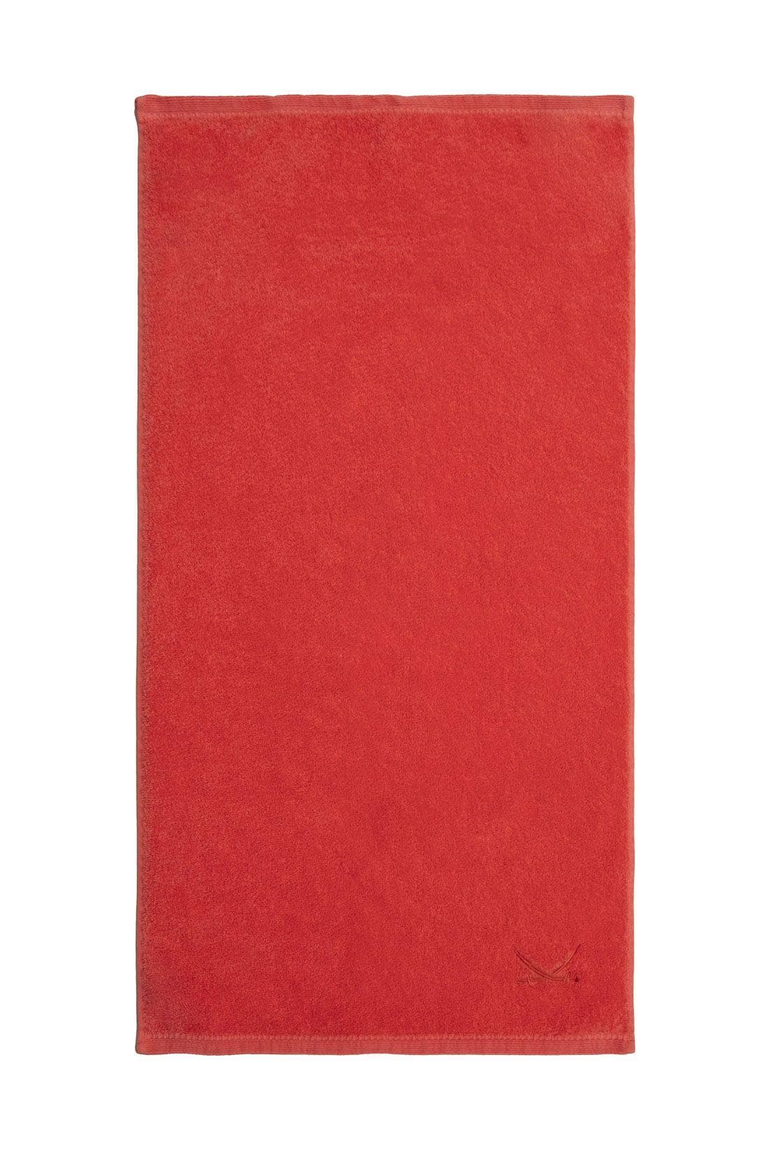 Sansibar Sylt Saunatuch Classic: Hochwertiges Baumwoll-Badetuch mit Säbel-Stickerei
