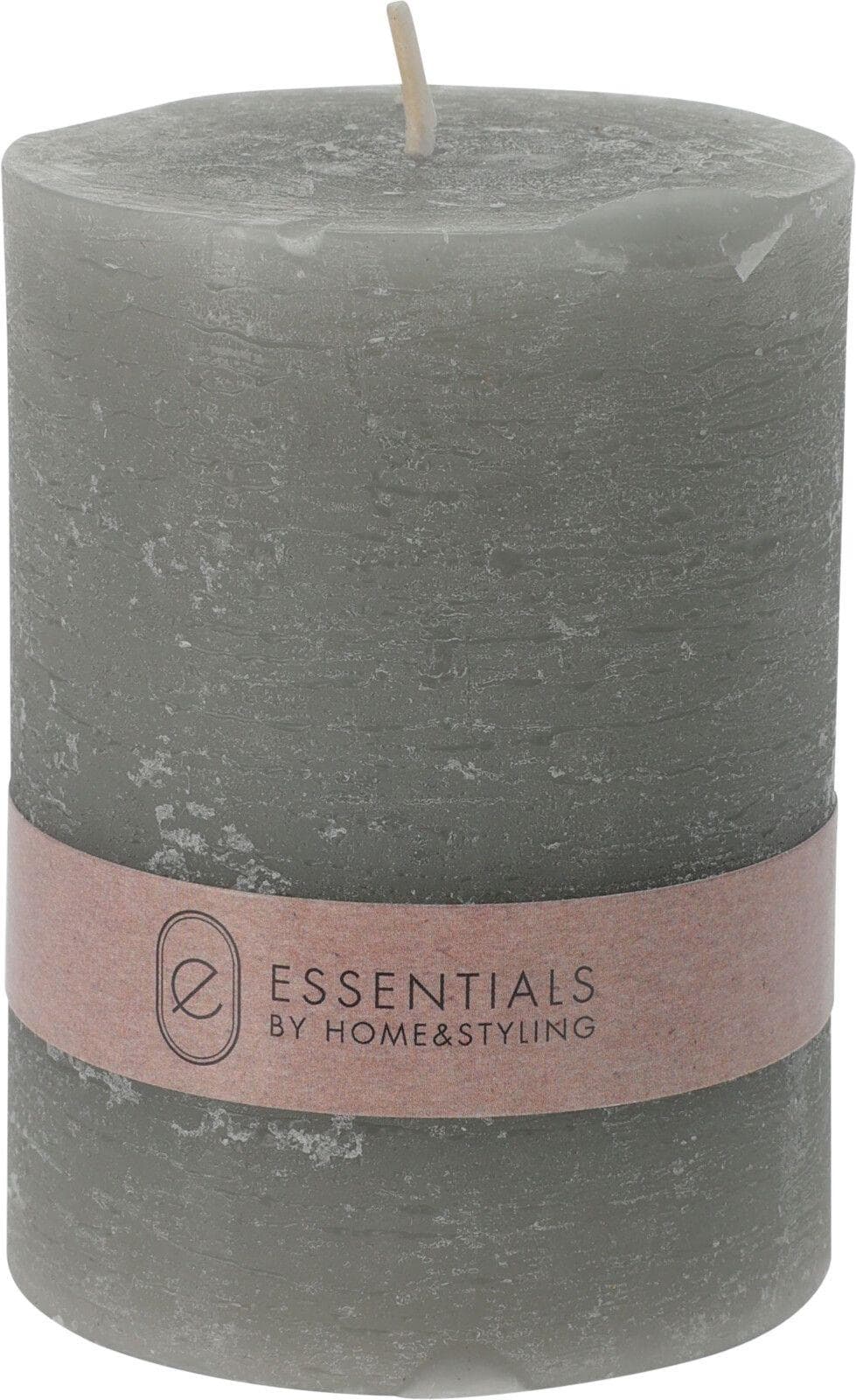 Kerze RUSTI Paraffin/Wachs Hellgrau Dekoration
