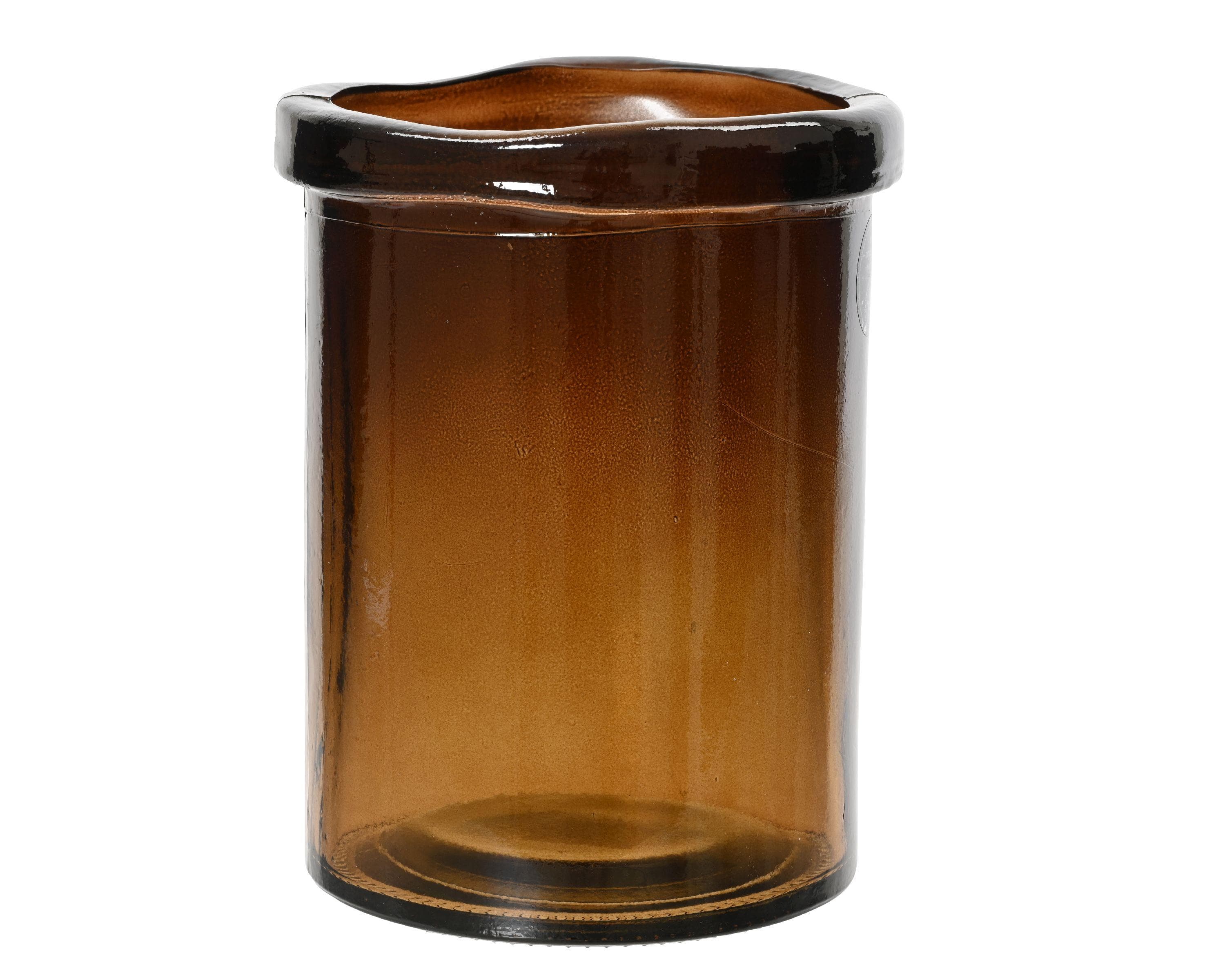 Vase aus Recycle-Glas Braun