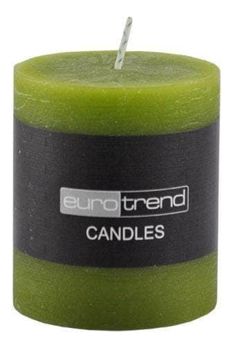 Kerze RUSTI Grün Zylinderförmig