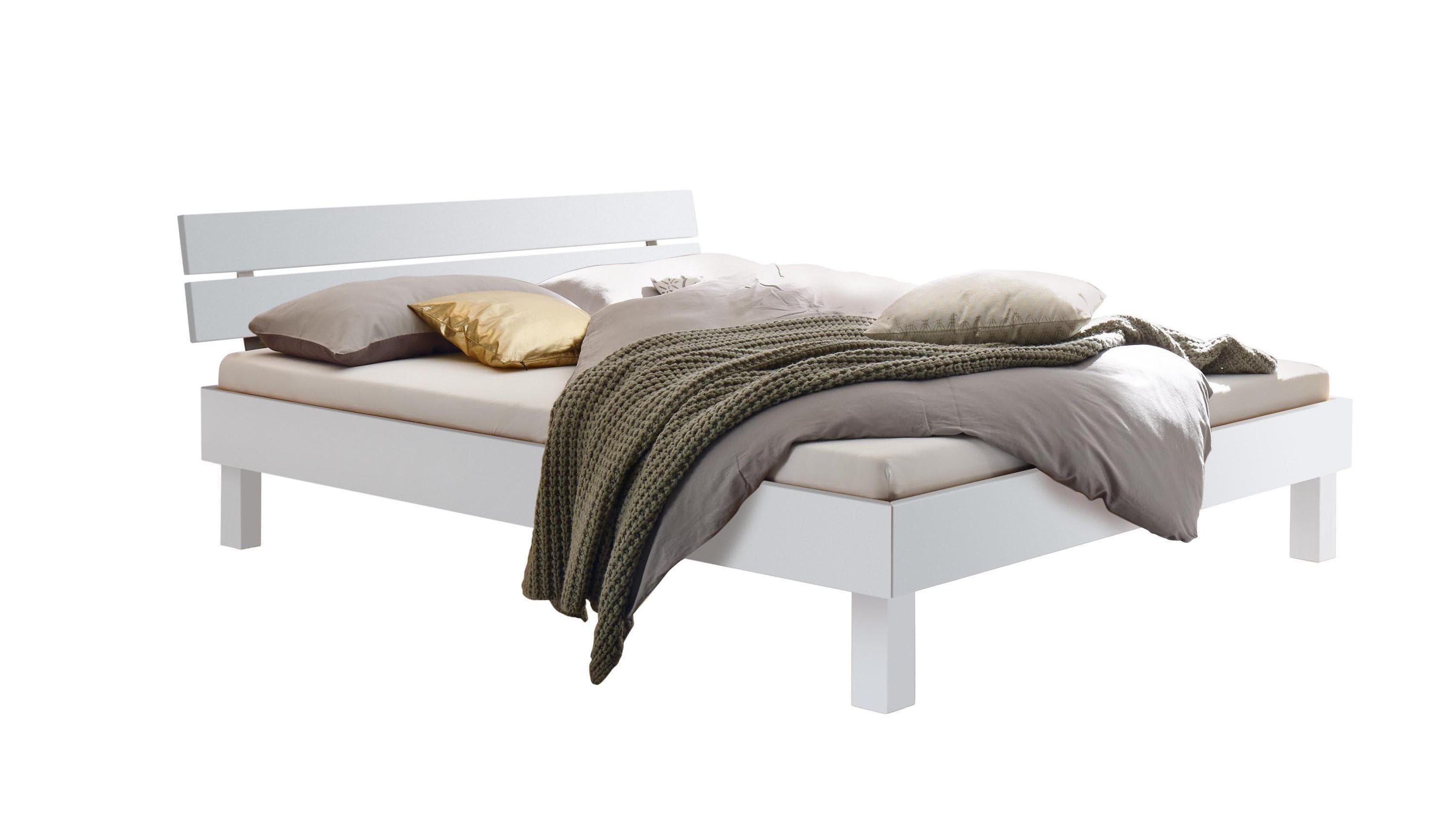 Massivholzbett Prato - Stabiles Design mit Fußhöhe 20 cm