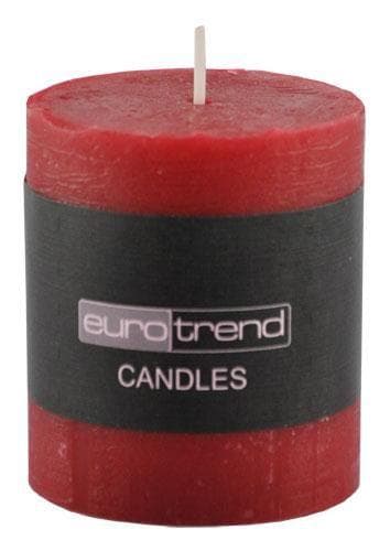 Kerze RUSTI Rot Zylinderförmig