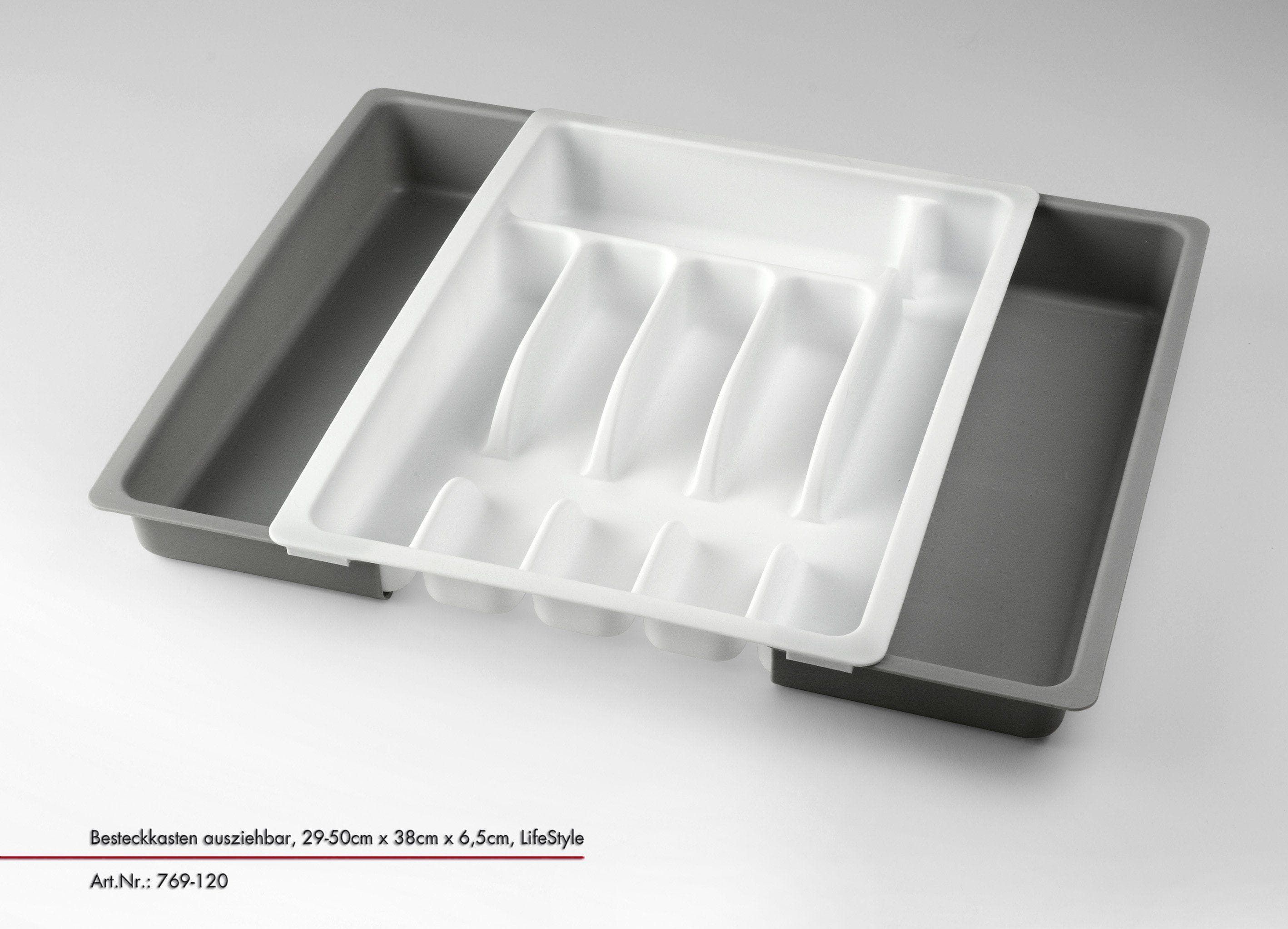 Besteckkasten JUSTINUS ausziehbar Kunststoff