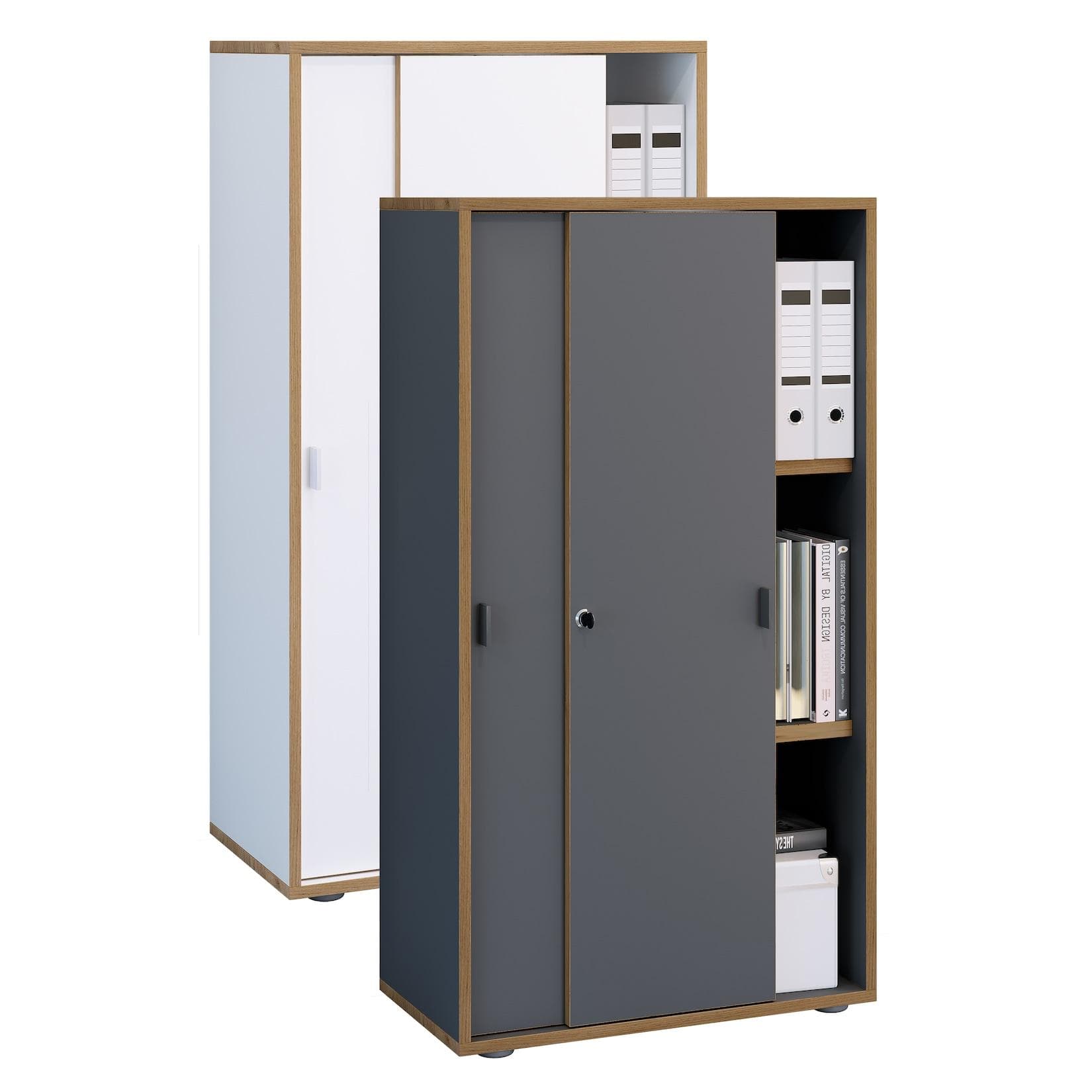 Büroschrank mit Schiebetüren - 3-Fach