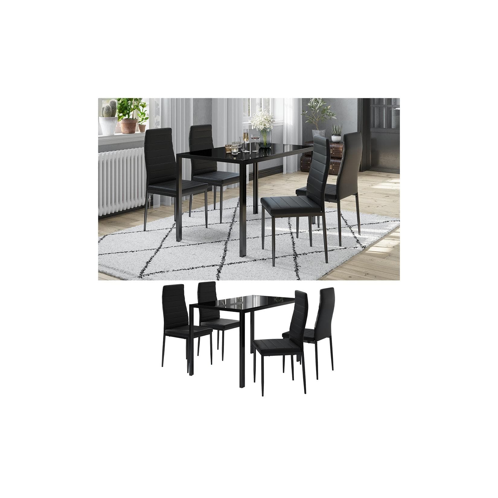 Grand Essgruppe Schwarz 4er-Set