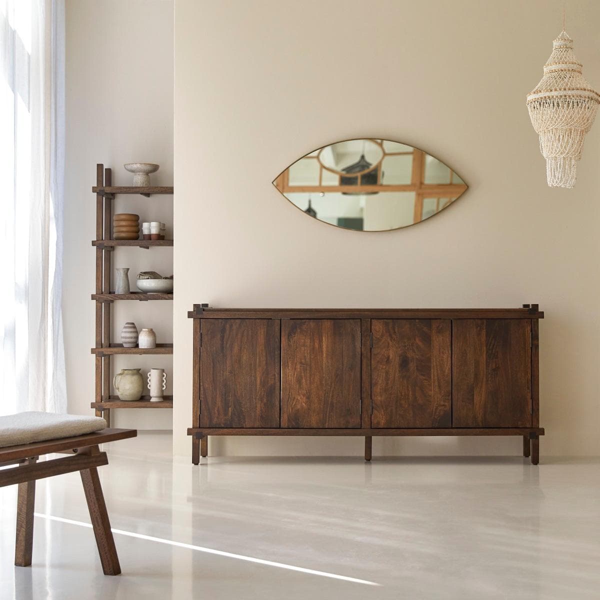 Tikamoon Sideboard Arko Braun Mangoholz Neo-Ethno