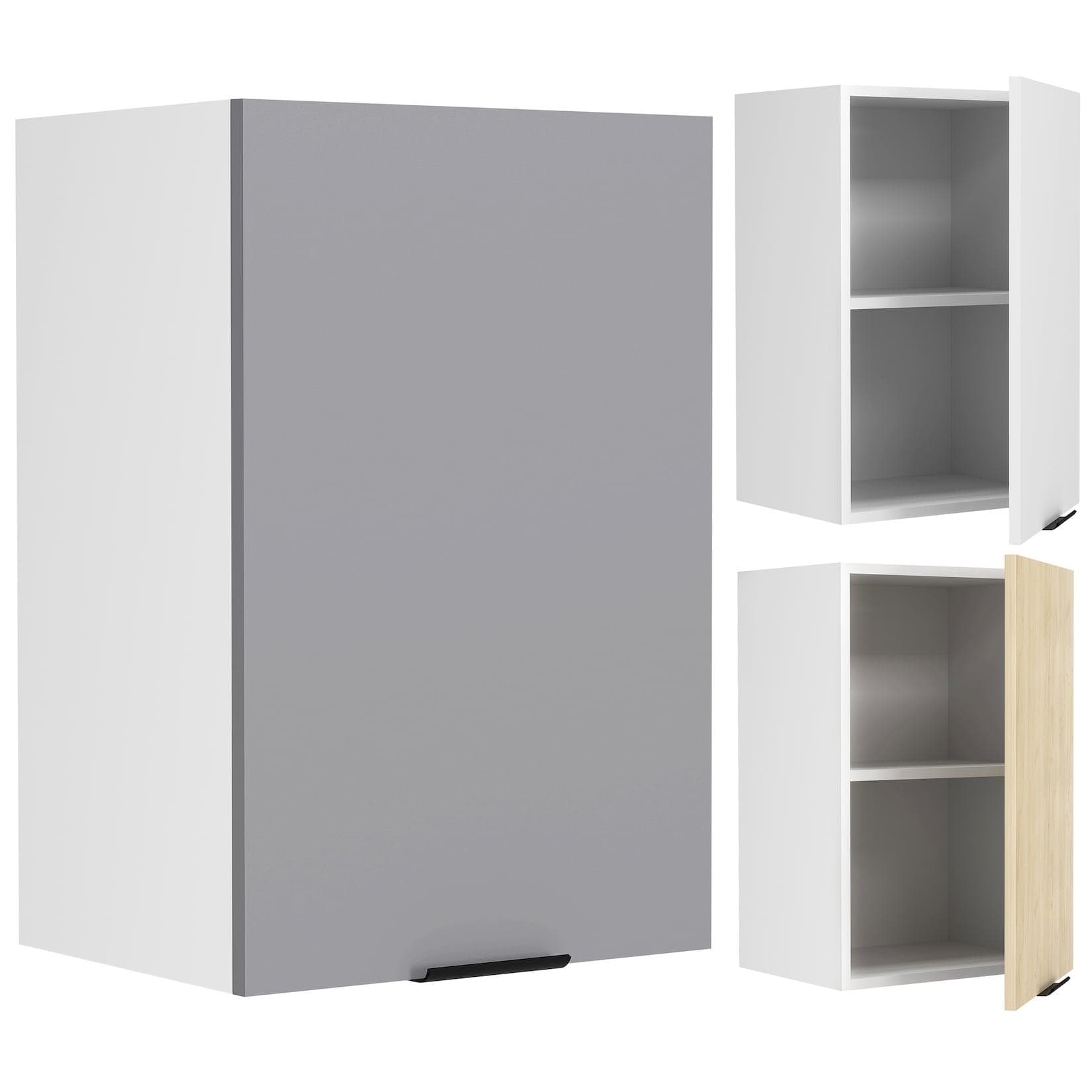 VCM Hängeschrank Küche Schwarz Weiß Anthrazit Pflegeleicht