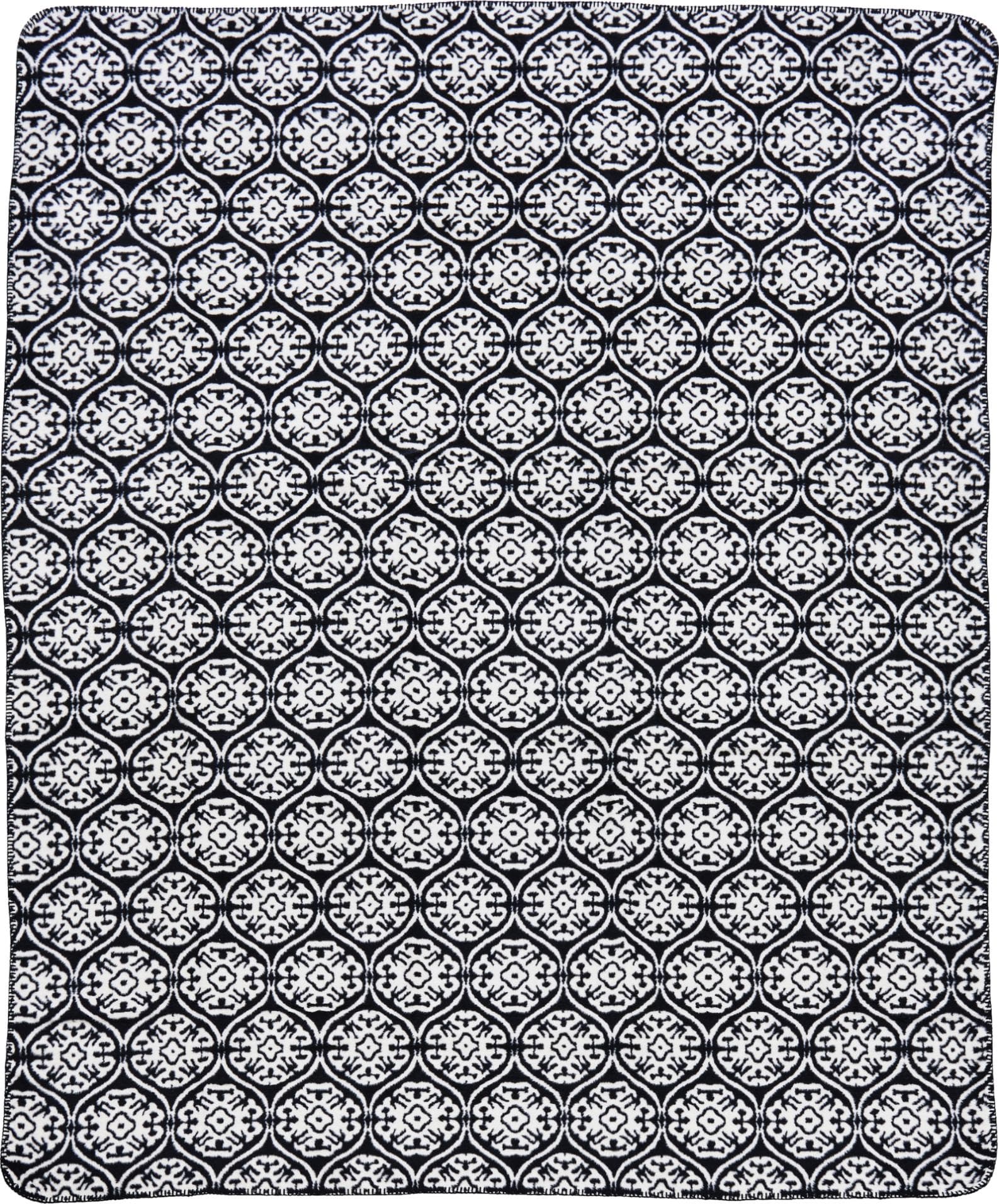 Wohndecke DONE. "Florenz" Schwarz-Weiß 150x200 cm Baumwolle