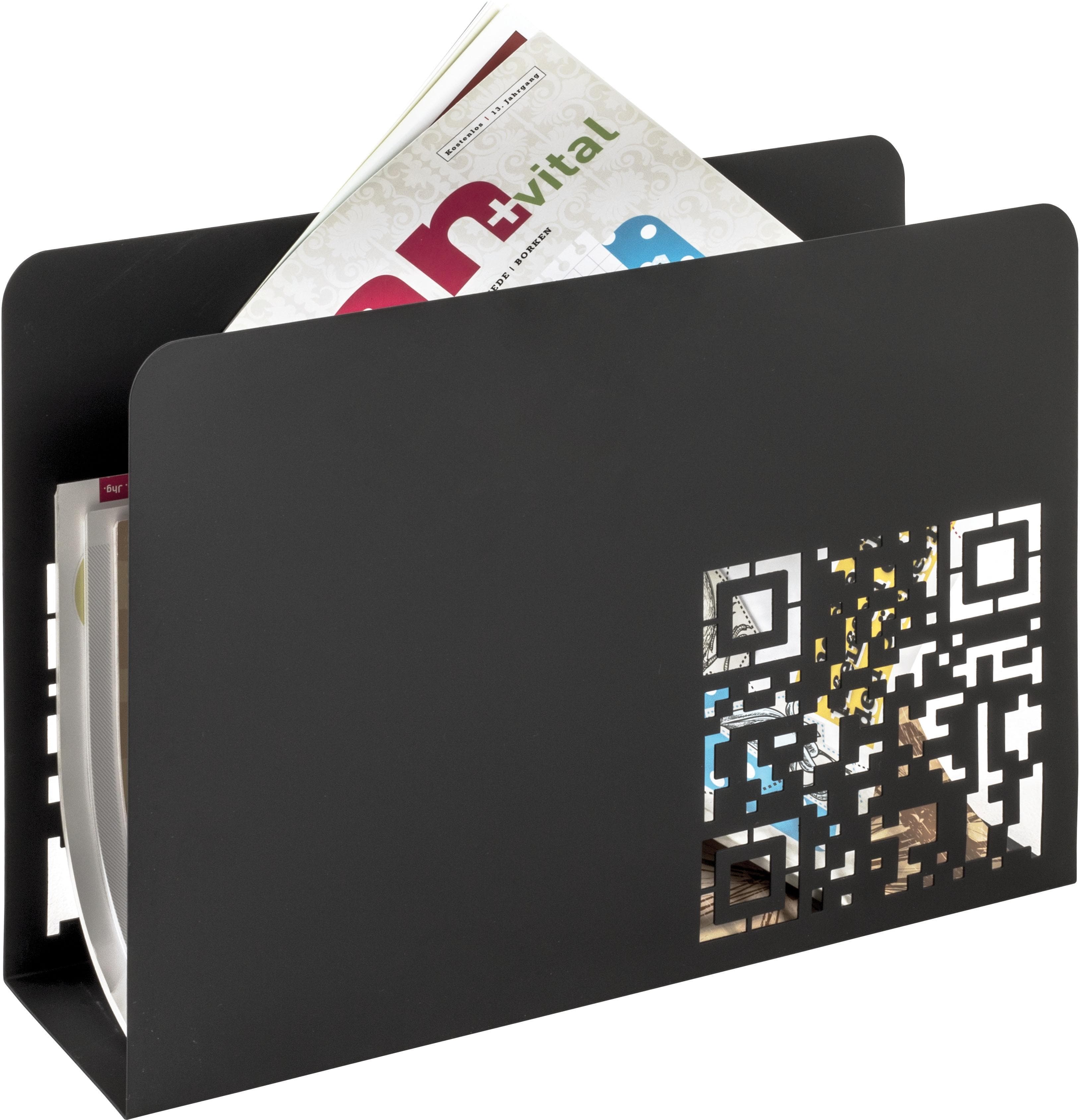 Zeitungsständer HAKU Schwarz Metall