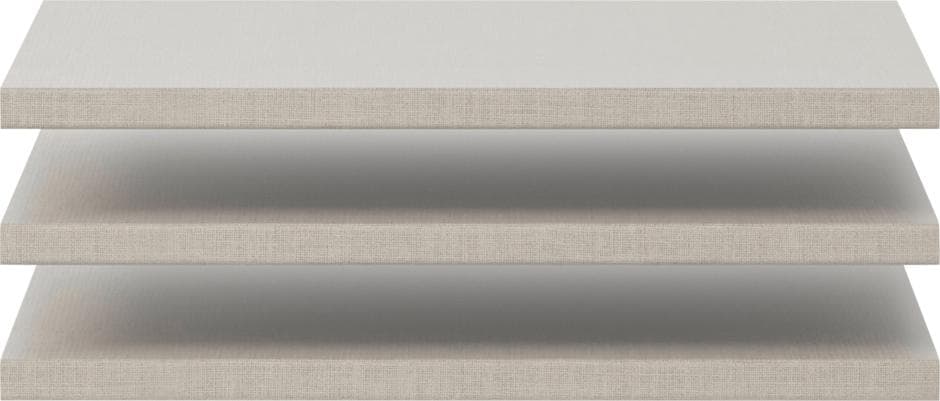 3er-Set Einlegeböden für Schränke - stabil & flexibel