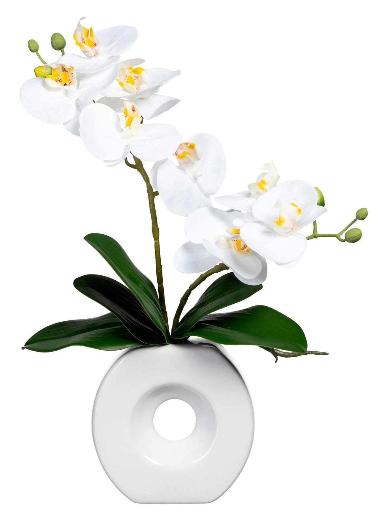 Kunstorchidee GASPER, weiß, Keramik, Kunstpflanzen