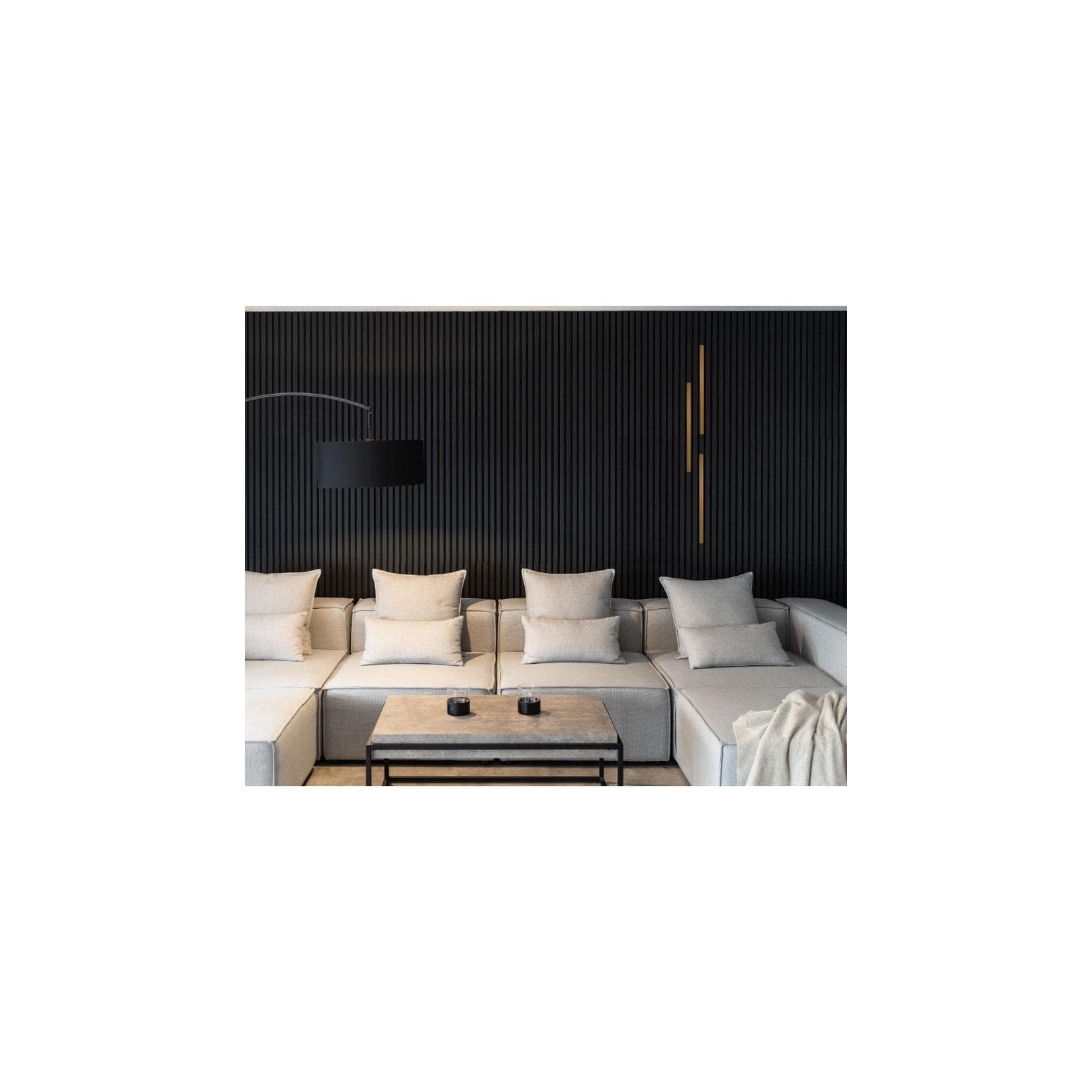 Home Deluxe Dekoleiste für Akustikpaneel FIRE 3er Set Gold