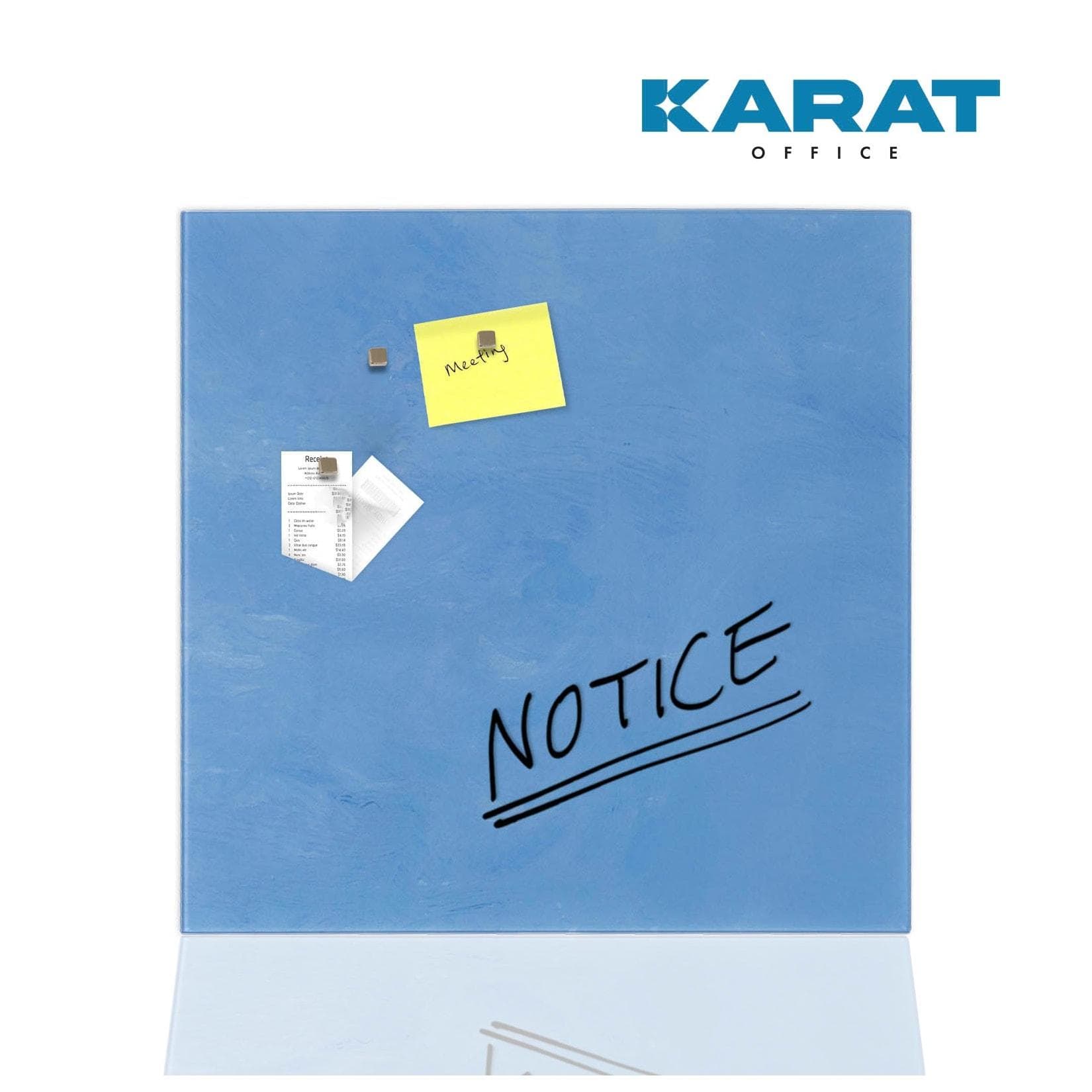 Karat office Design-Glas-Memoboard Blau Modern